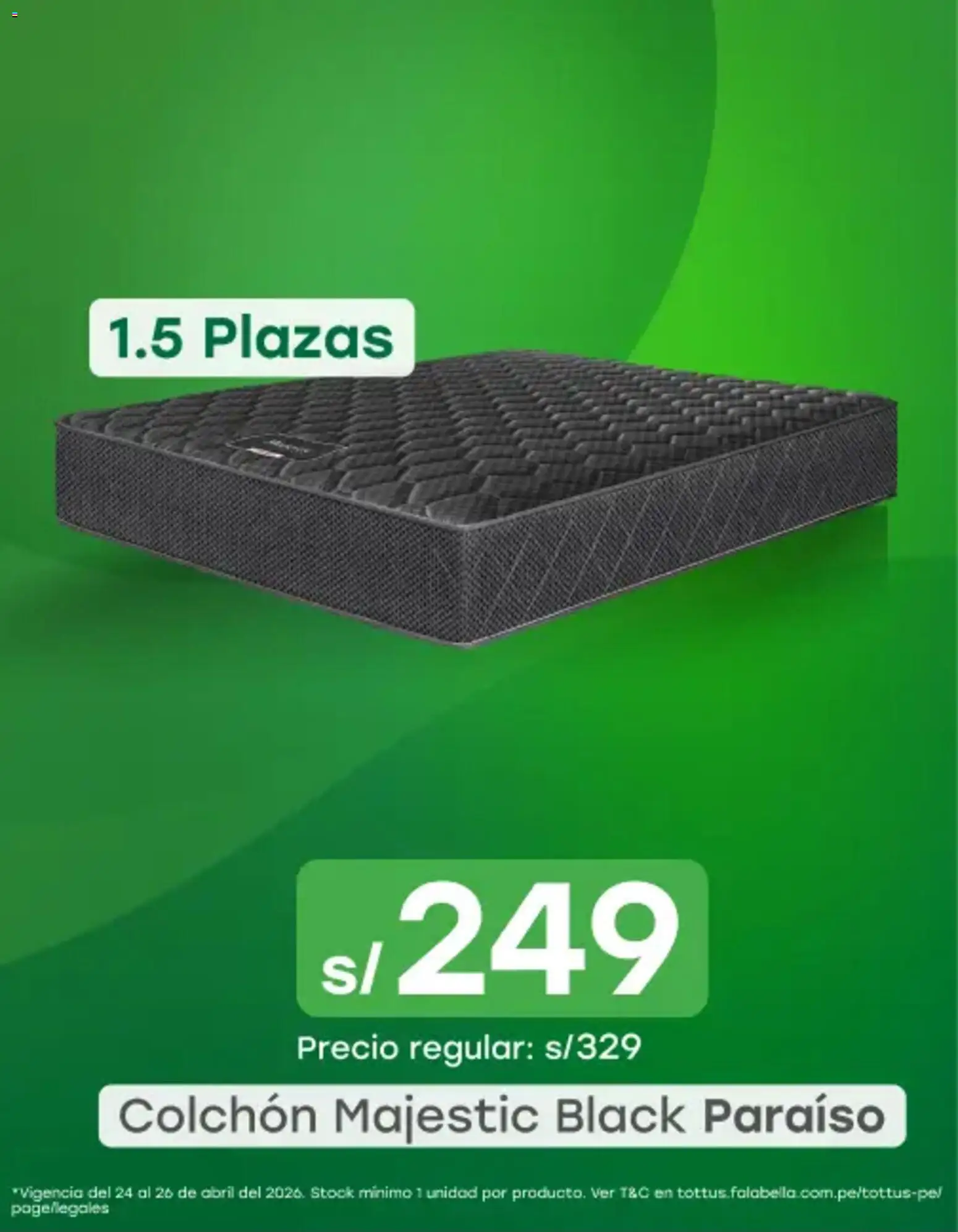 Catálogo Tottus válido desde 24.04.2026 | Página: 1 | Productos: Colchón