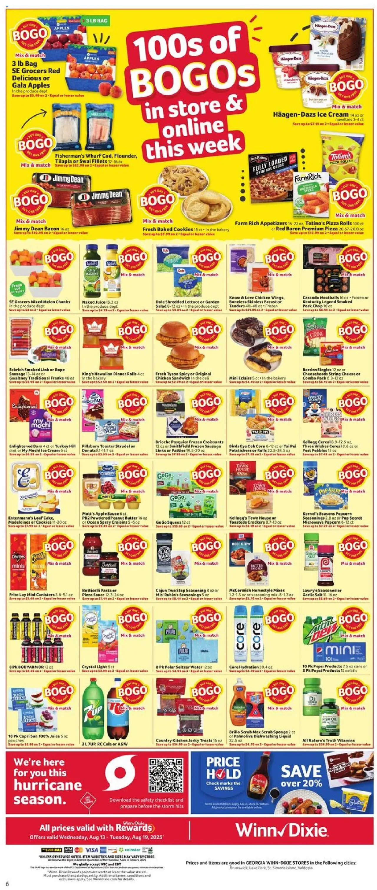 Winn Dixie Weekly Ad - valid from 13.08.2025 | Page: 9 | Products: Toaster, Corn, Pizza, Garlic