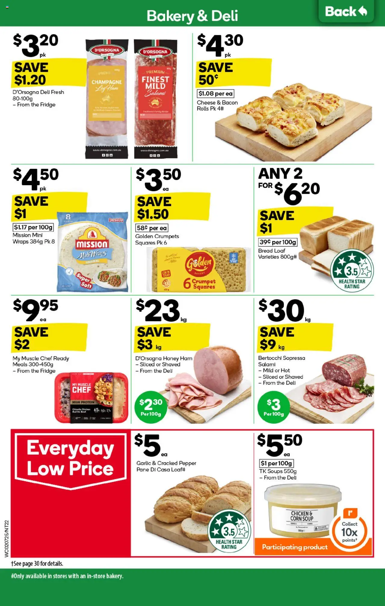 Woolworths catalogue - valid from 02.07.2025 | Page: 22 | Products: Crumpets, Cheese, Honey, Pepper