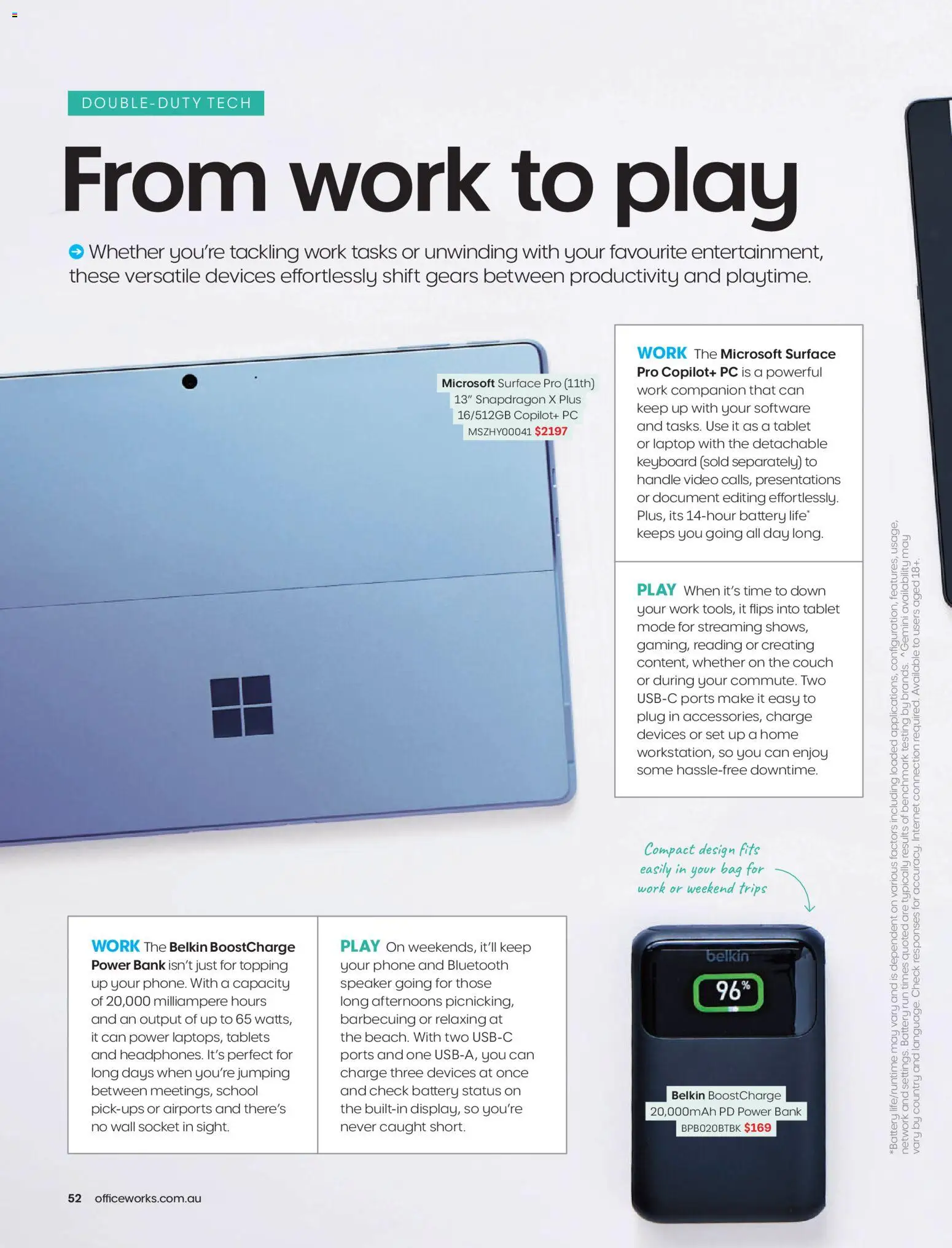 Officeworks catalogue - valid from 01.01.2026 | Page: 52 | Products: Tablet, Pc, Laptop, Bag