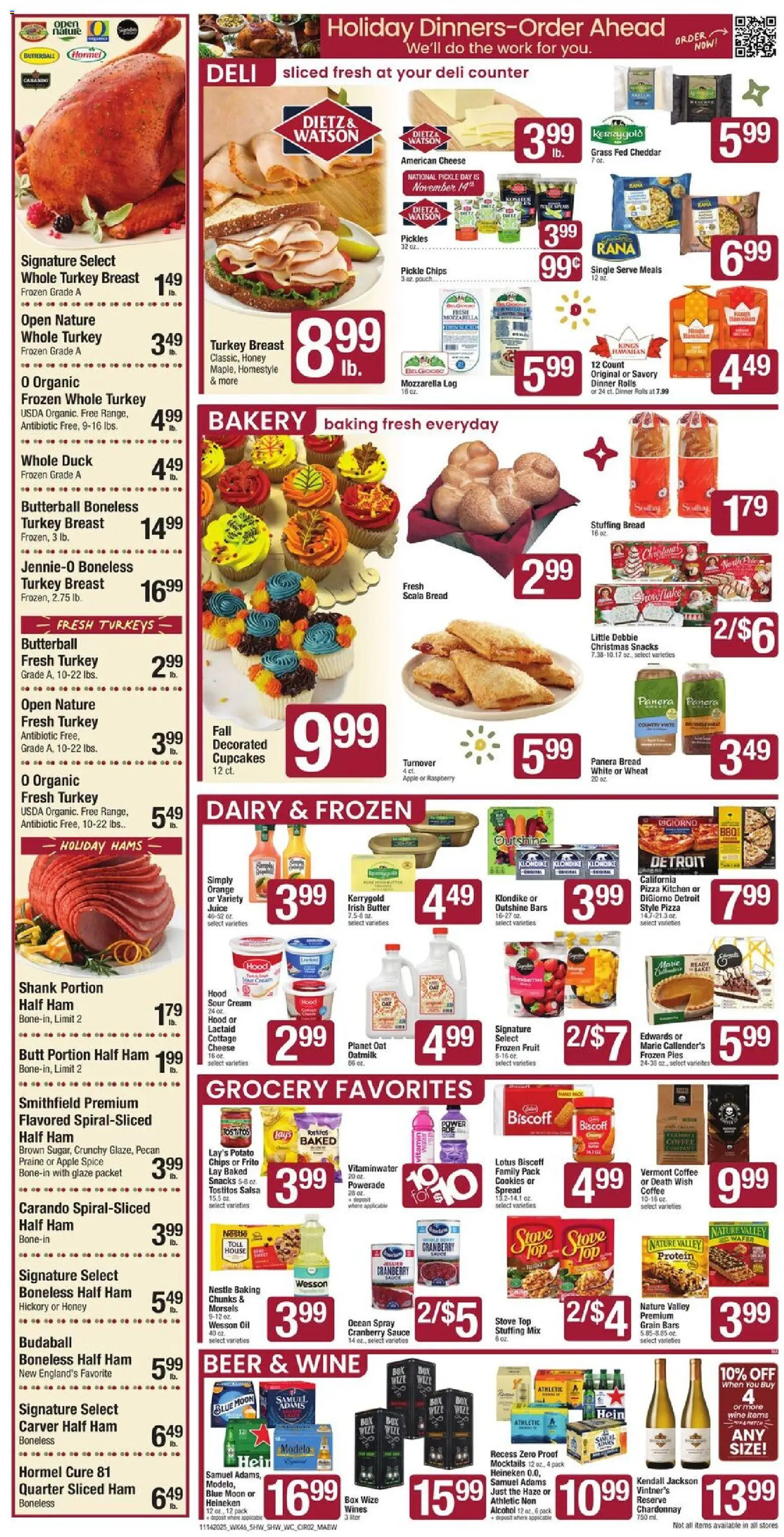 Shaw's Weekly Ad - MA - valid from 14.11.2025 | Page: 2 | Products: Vitamin, Bread, Beer, Sour cream
