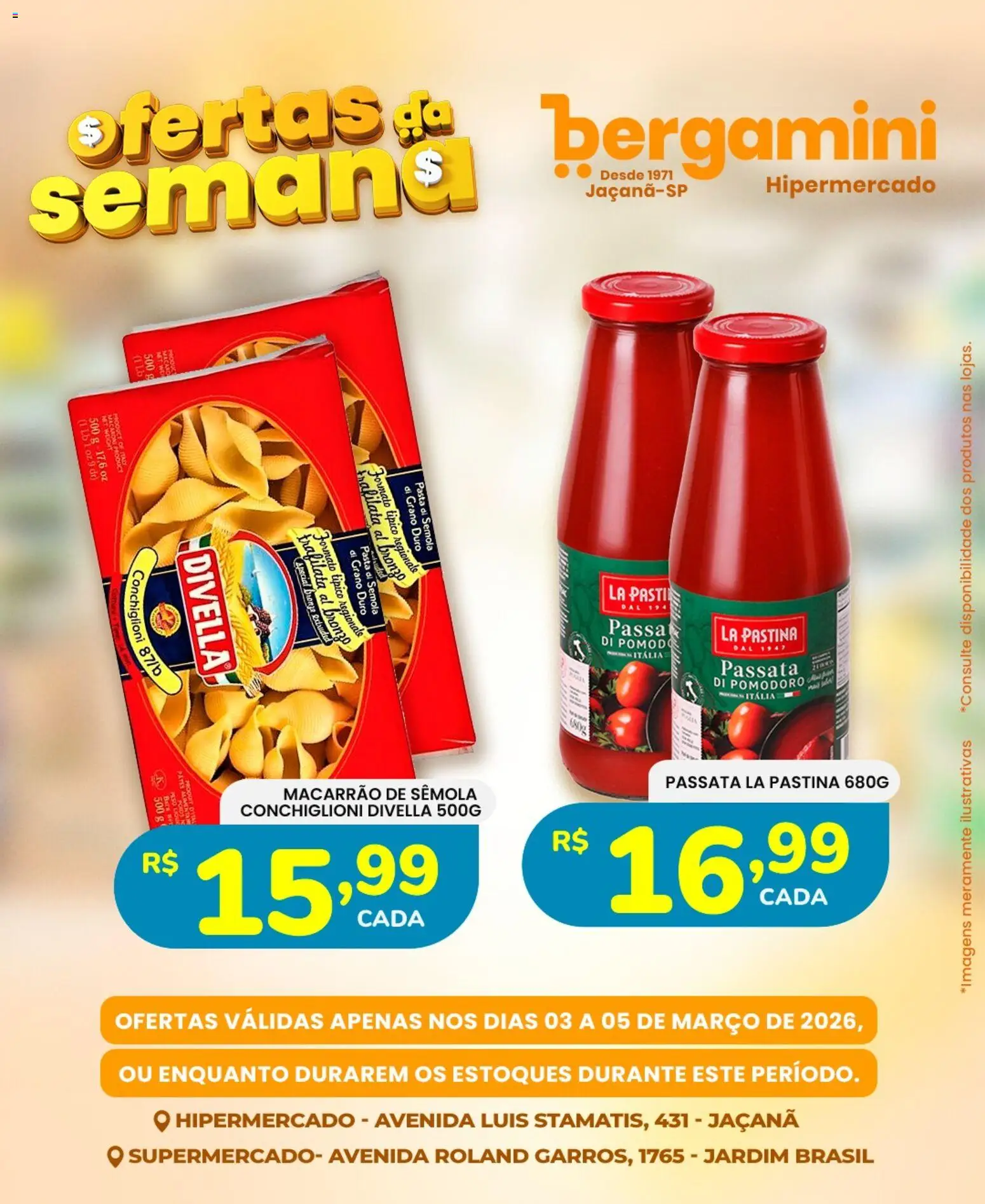 Supermercado Bergamini Folheto - válido de 03.03.2026 | Página: 20 | Produtos: Pasta, Macarrão