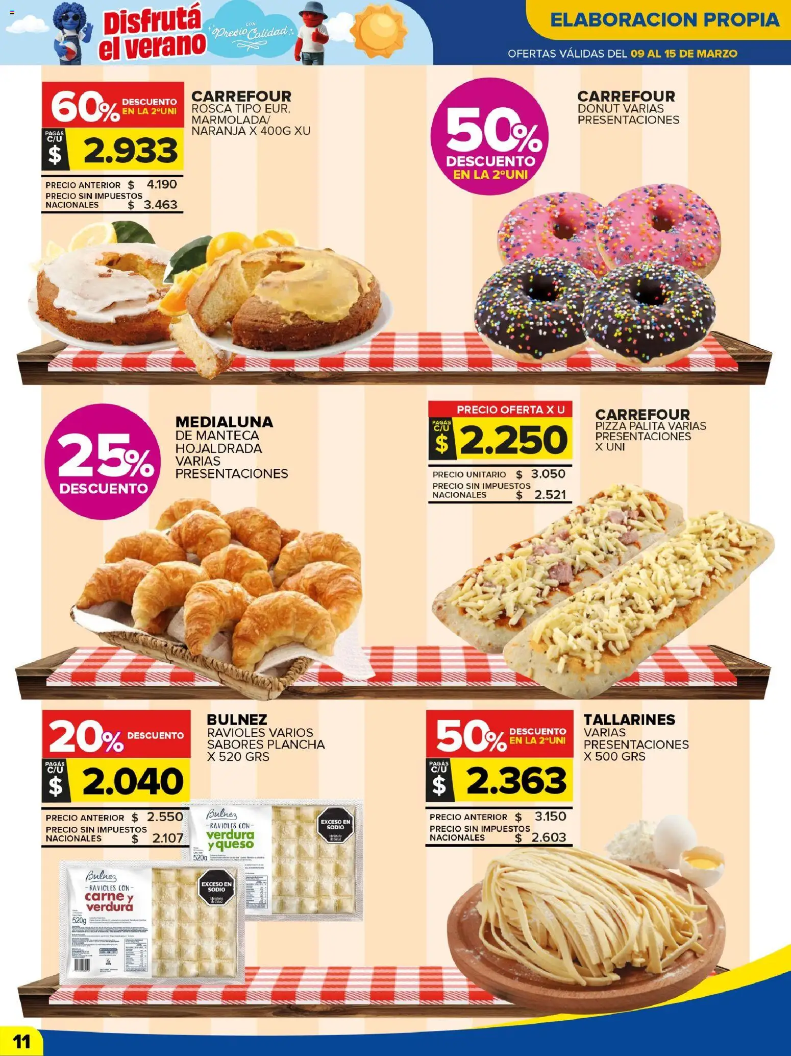 Carrefour Maxi catálogo │ válido desde el 09.03.2026 | Página: 11 | Productos: Medialuna, Manteca, Queso, Plancha