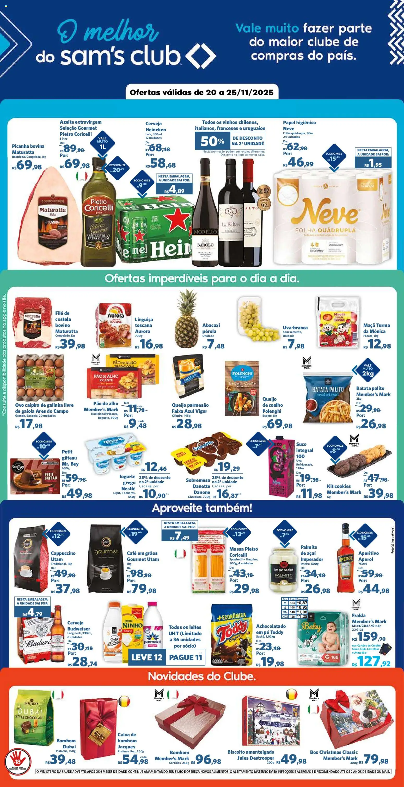 Sam's Club Folheto - válido de 20.11.2025 | Página: 1 | Produtos: Café, Cerveja, Cookies, Papel higiênico