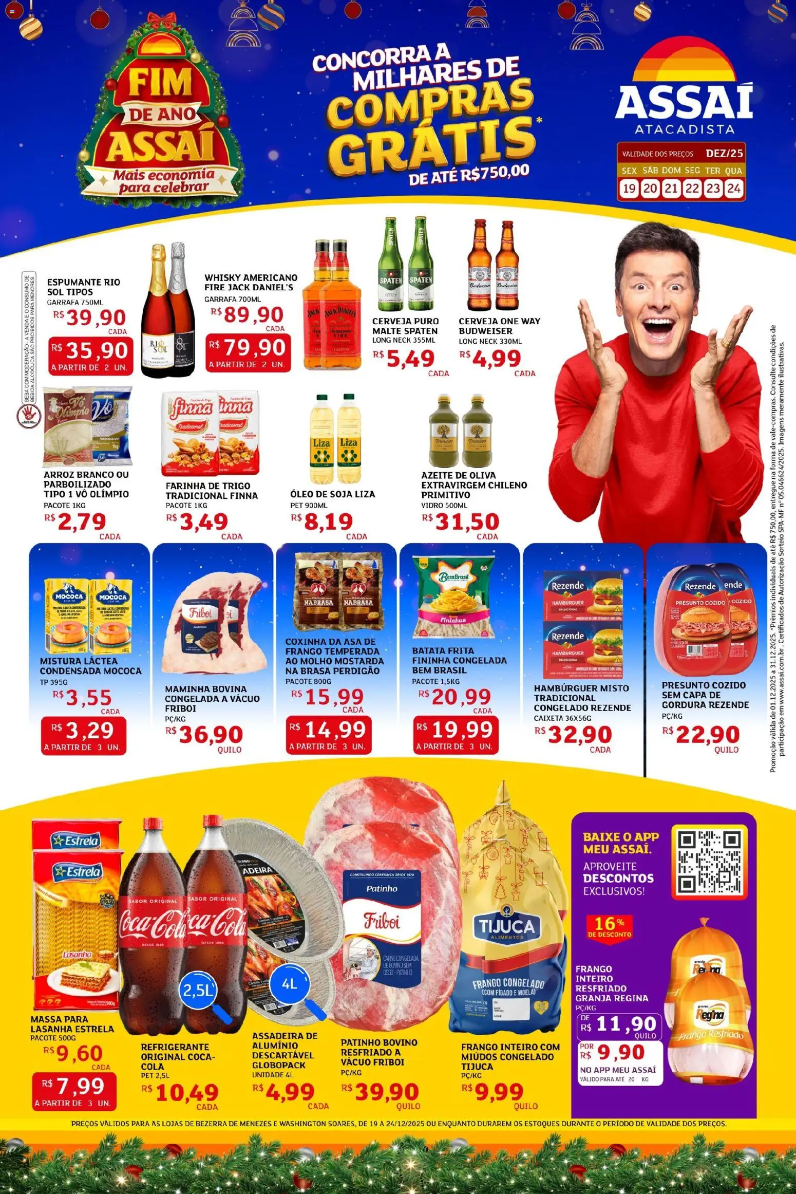 Assaí Atacadista Folheto - válido de 19.12.2025 | Página: 1 | Produtos: Farinha de trigo, Bebida, Azeite, Batata frita