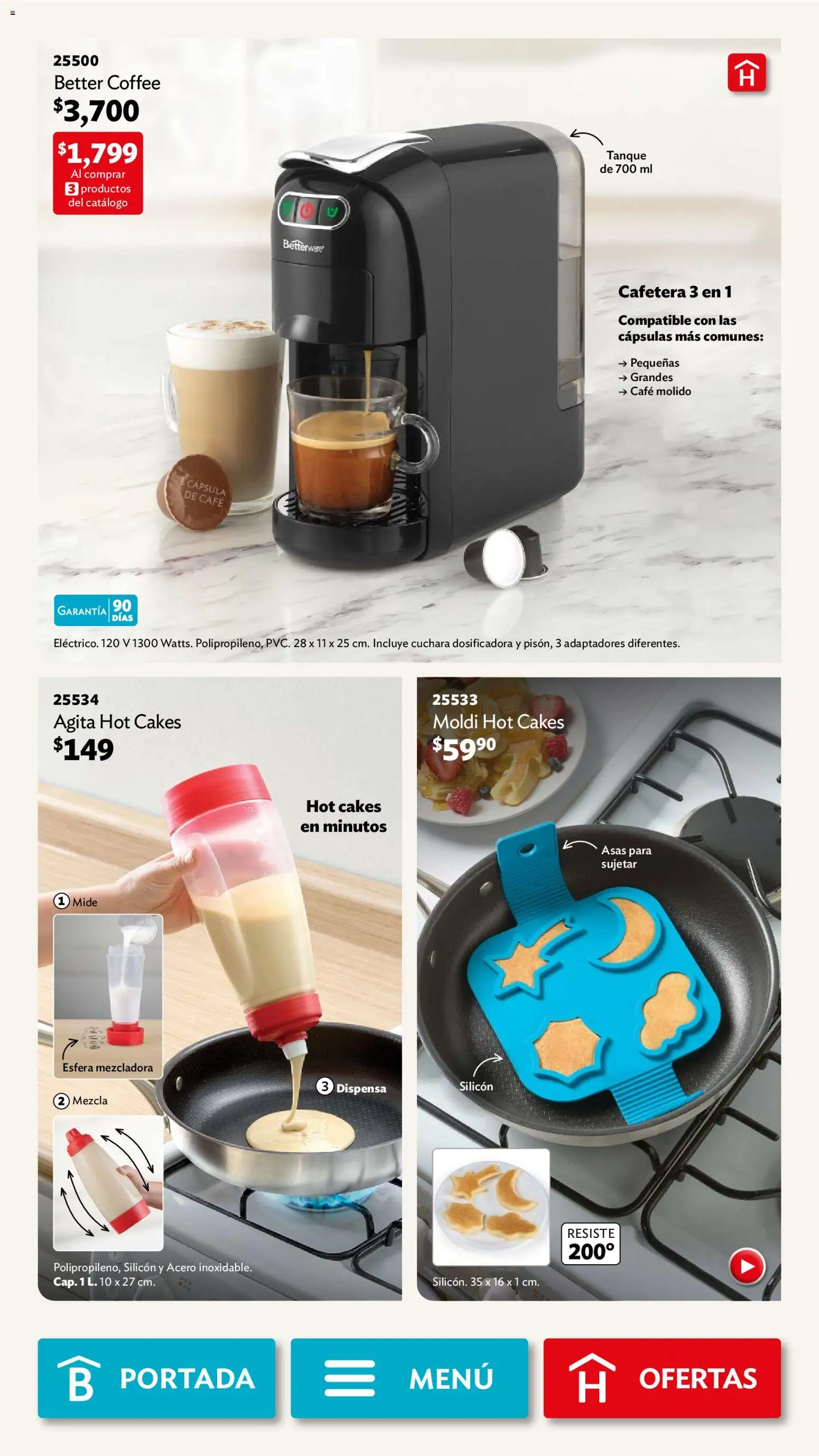 Nuevas ofertas de Betterware válidas en toda la República Mexicana desde el 02.02.2026. ¡Encuentra las mejores ofertas en Betterware campaña 2 2026! | Página: 58 | Productos: Café, Cafetera, Cuchara