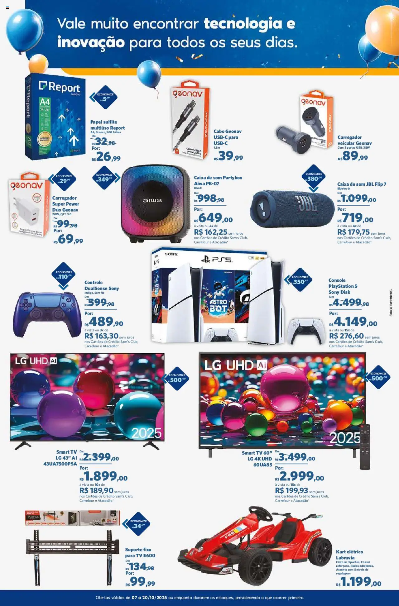 Sam's Club Folheto - válido de 07.10.2025 | Página: 17 | Produtos: Caixa de som, Caixa, Tv, Playstation 5