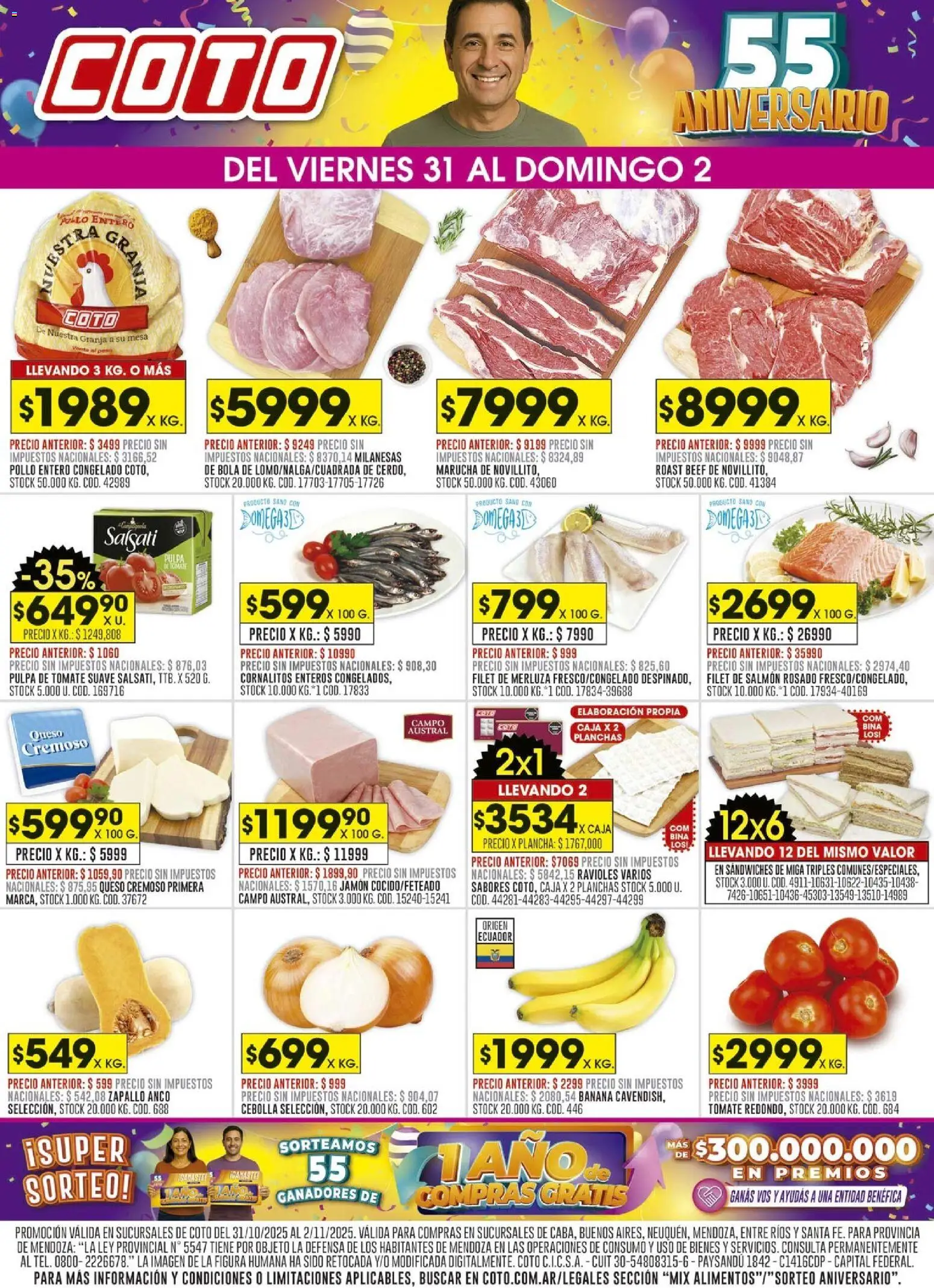 Coto - Mix │ válido desde el 31.10.2025 | Página: 1 | Productos: Mesa, Pollo, Cebolla, Queso