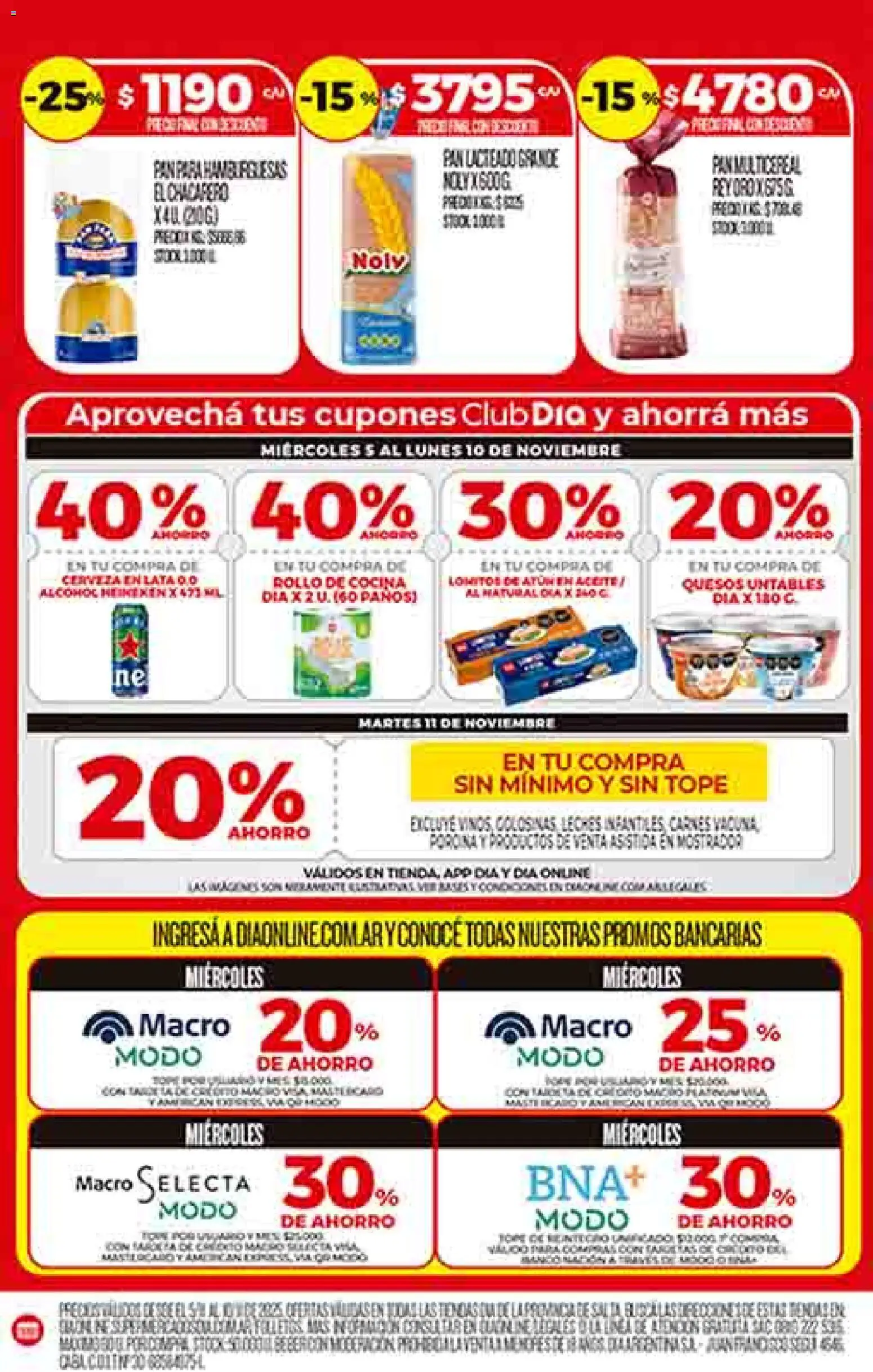 Dia - Ofertas - Salta y Jujuy │ válido desde el 05.11.2025 | Página: 4 | Productos: Cocina, Aceite, Pan, Cerveza