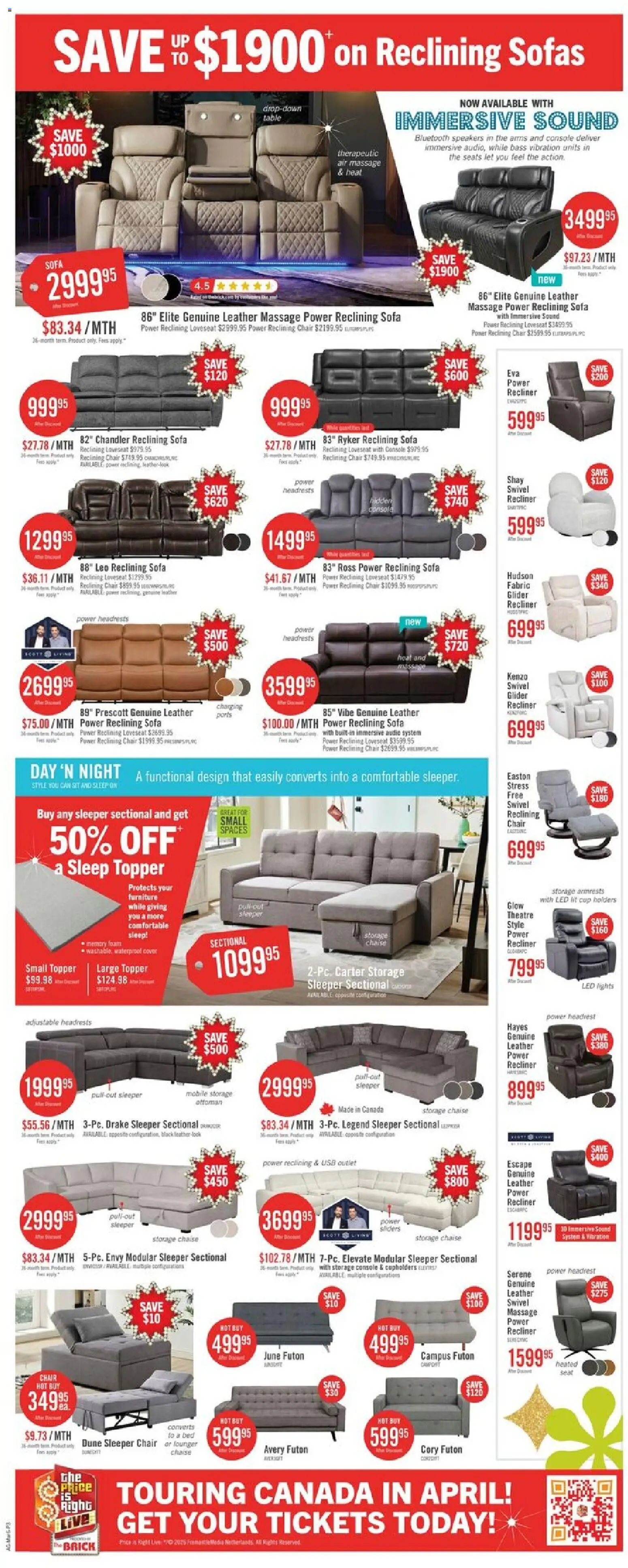 The Brick flyer valid from 06.03.2026 | Page: 7 | Products: Audio, Bed, Sofa, Table