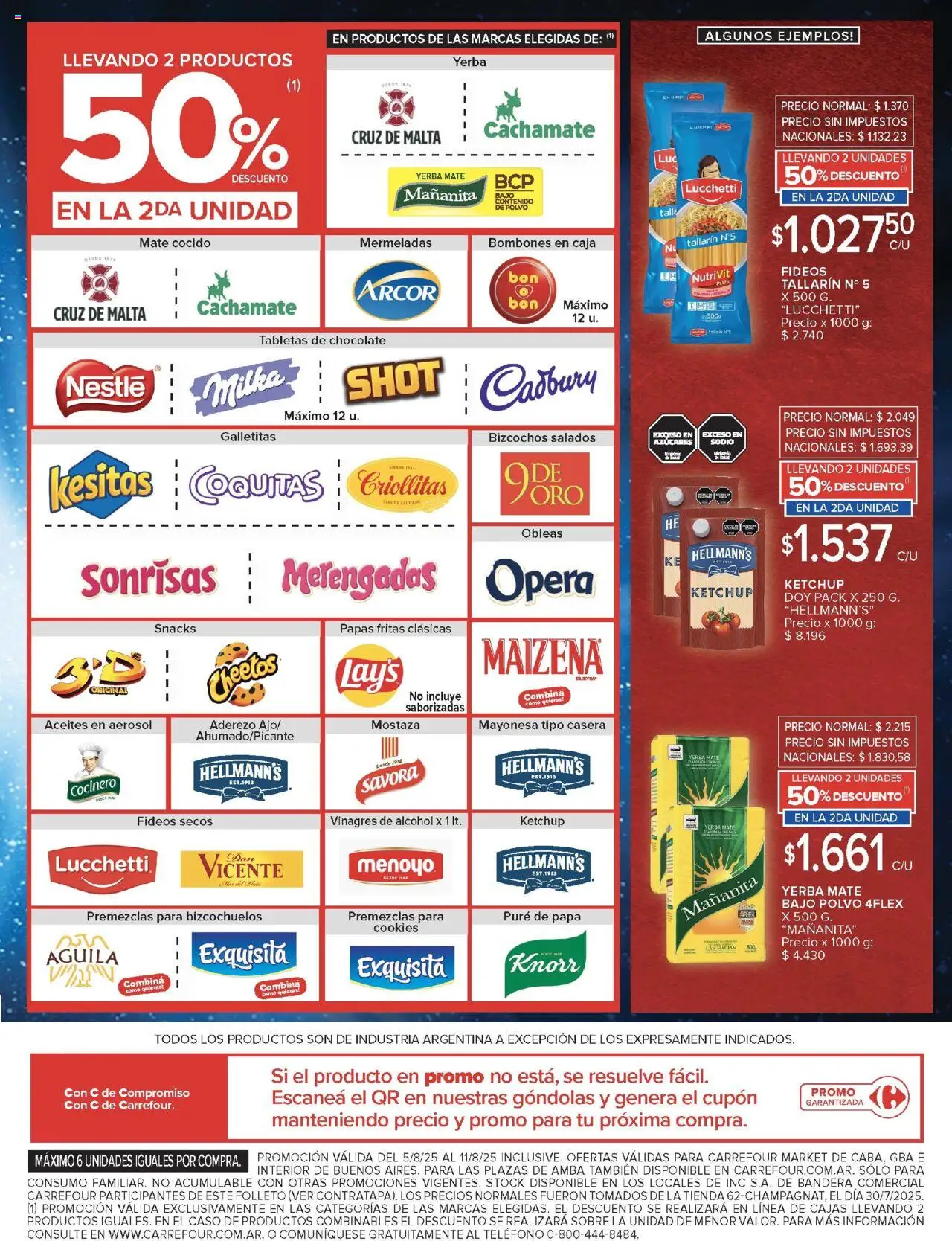 Carrefour Market catálogo │ válido desde el 05.08.2025 | Página: 3 | Productos: Mate, Galletitas, Papa, Mayonesa