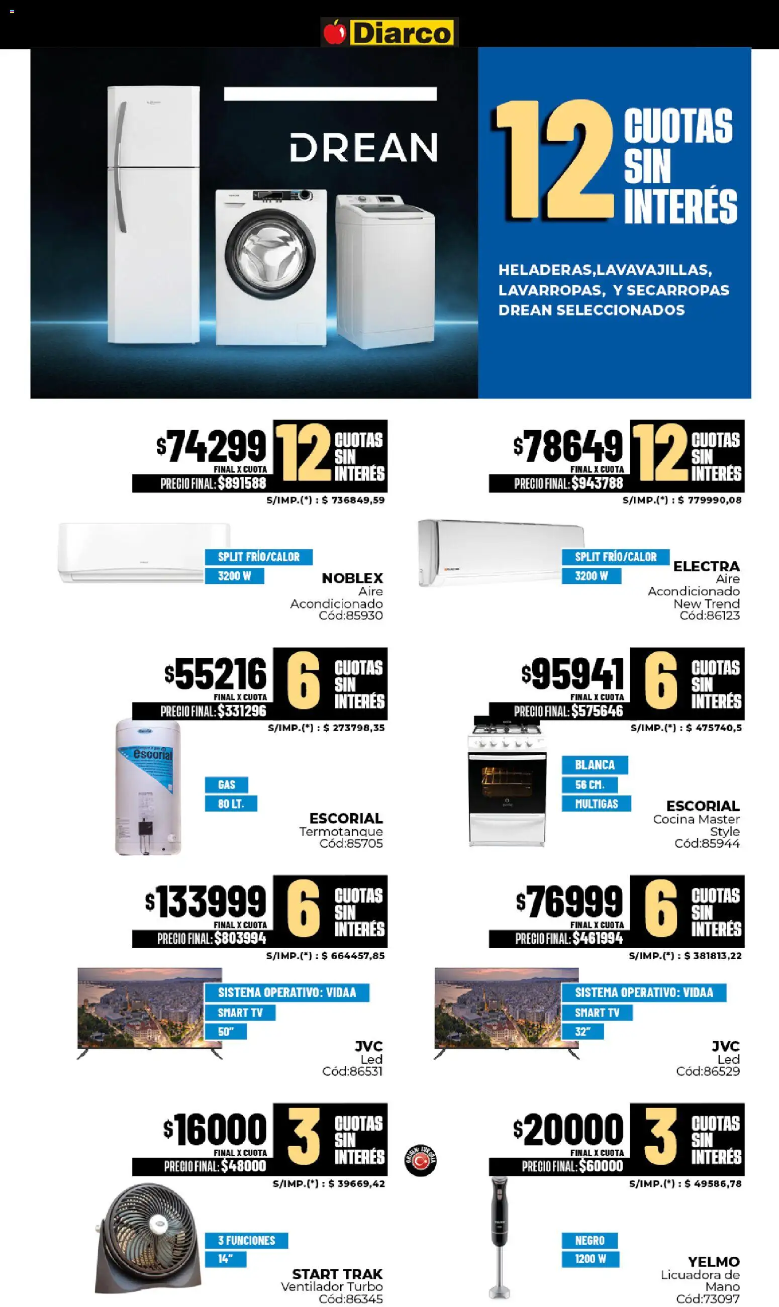 Diarco - Ofertas Interior │ válido desde el 15.12.2025 | Página: 22 | Productos: Cocina, Ventilador, Termotanque, Licuadora