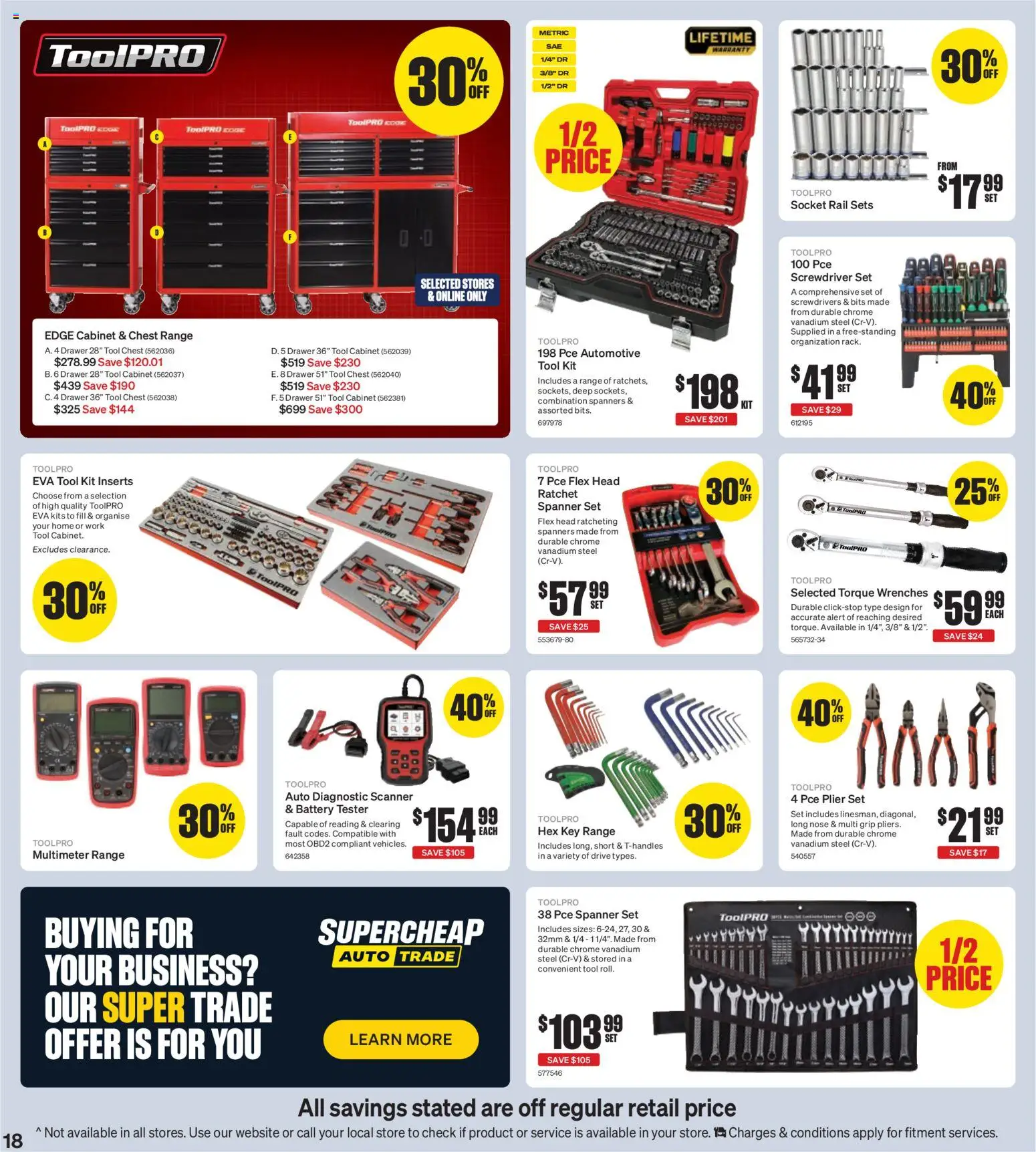 Supercheap Auto catalogue - valid from 05.11.2025 | Page: 18 | Products: Cabinet, Socket, Battery, Kits