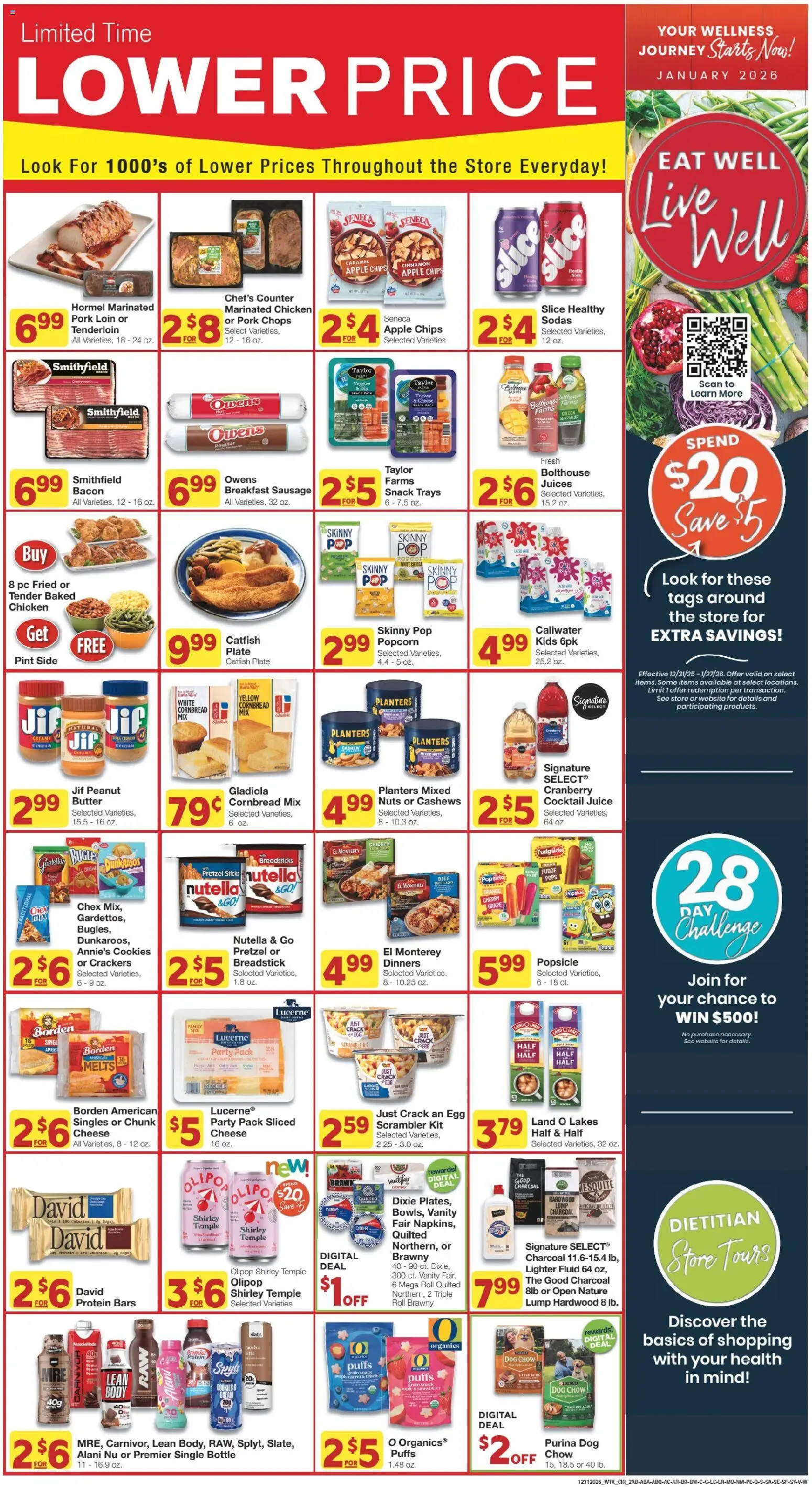 United Supermarkets Weekly Ad - valid from 30.12.2025 | Page: 2 | Products: Cream, Pepper, Sausage, Lighter