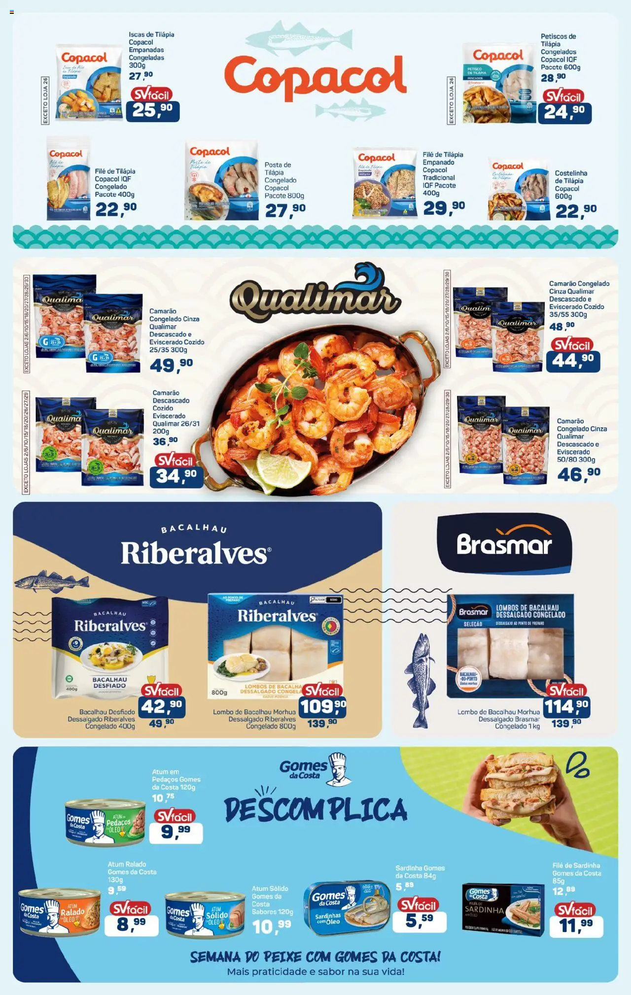 Supermercados São Vicente Folheto - válido de 03.09.2025 | Página: 3 | Produtos: Óleo, Gomes da costa, Peixe, Filé de tilápia