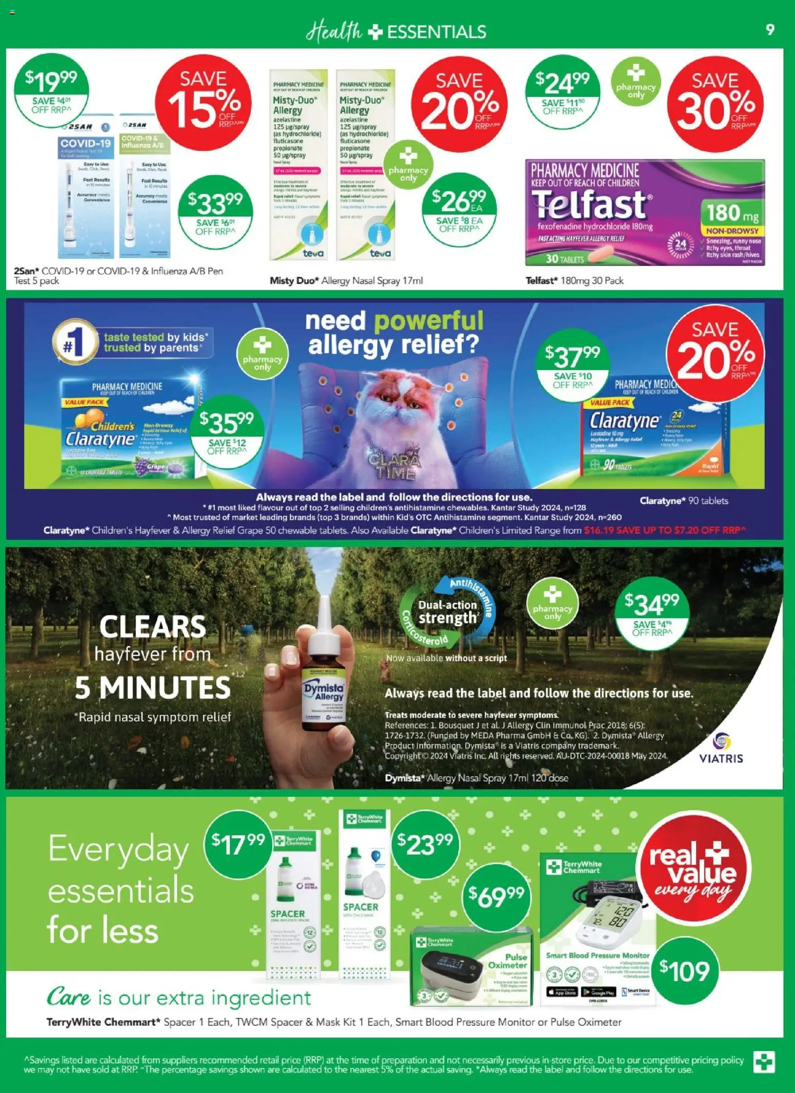 Terry White catalogue - valid from 22.01.2026 | Page: 9 | Products: Monitor, Nasal spray, Tablets, Allergy