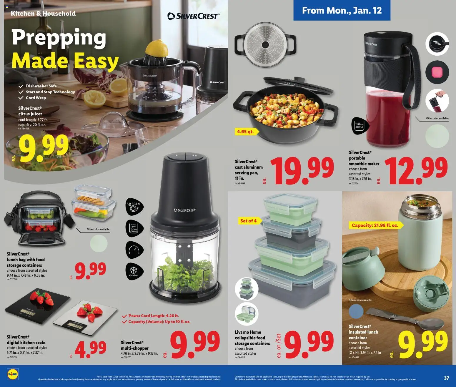 Lidl Weekly Ad - valid from 07.01.2026 | Page: 19 | Products: Juicer, Safe, Bag, Dishwasher