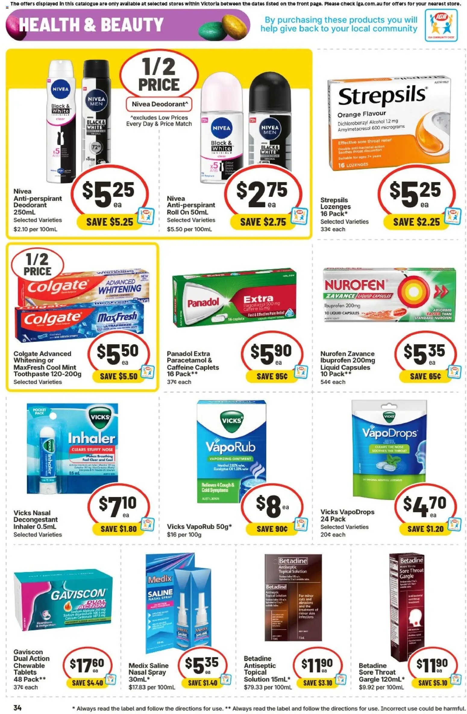 IGA catalogue - valid from 01.04.2026 | Page: 33 | Products: Antiperspirant, Nasal spray, Treatment, Pain relief