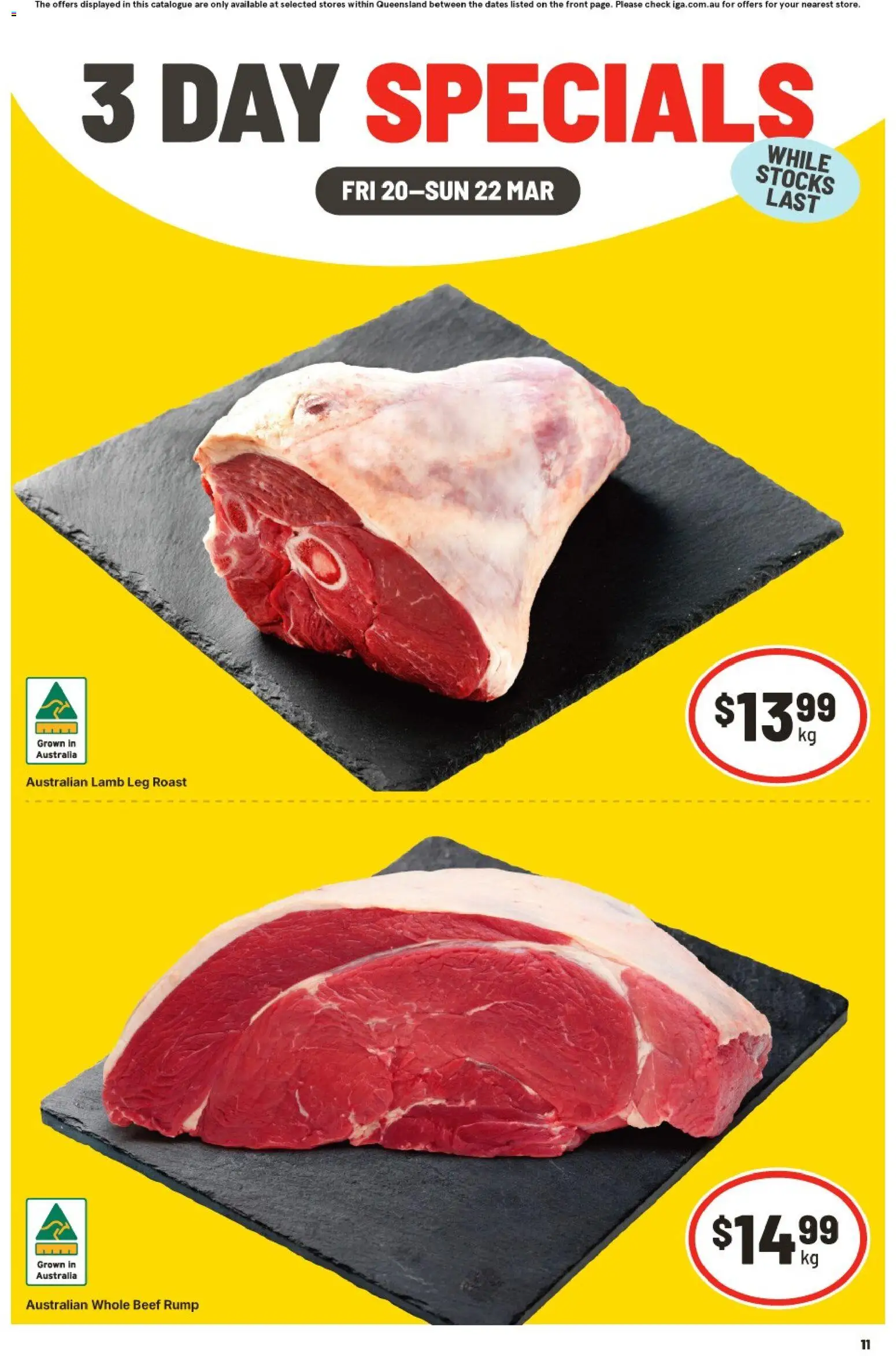 IGA catalogue - valid from 20.03.2026 | Page: 1 | Products: Lamb, Beef