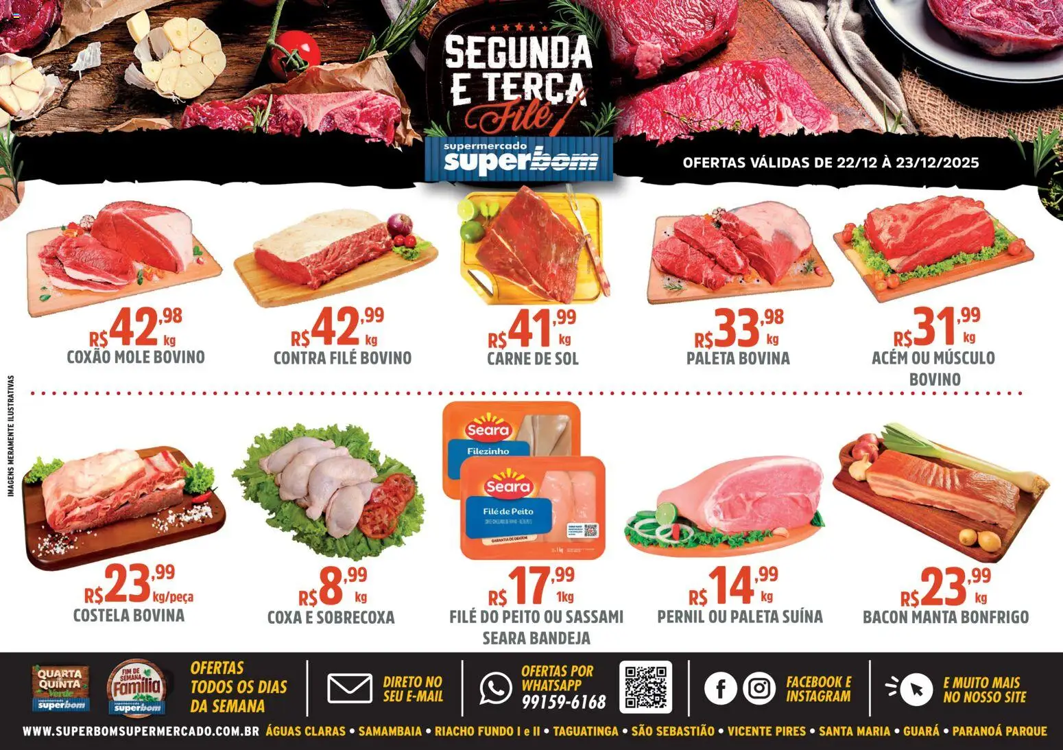 Superbom Folheto - válido de 22.12.2025 | Página: 1 | Produtos: Contra filé, Pernil, Carne, Bandeja