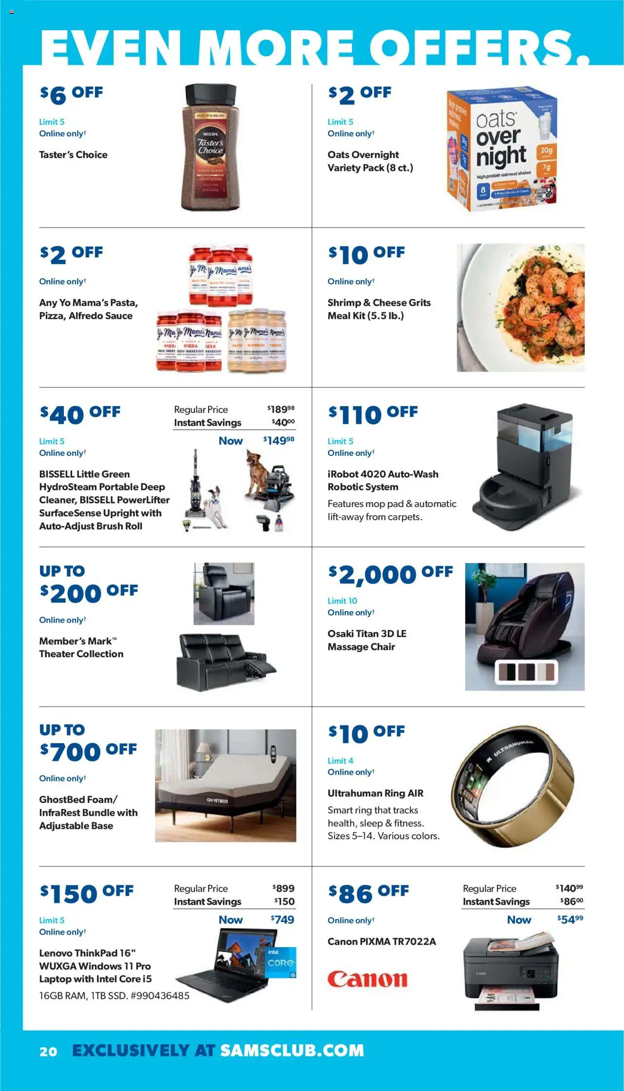 Sam's Club Instant Savings Book September - valid from 27.08.2025 | Page: 20 | Products: Ring, Brush, Massage Chair, Adjustable Base