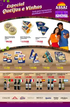Assaí Atacadista Folheto - válido de 25.07.2025 | Página: 1 | Produtos: Porta, Vinho, Brie, Queijo parmesão