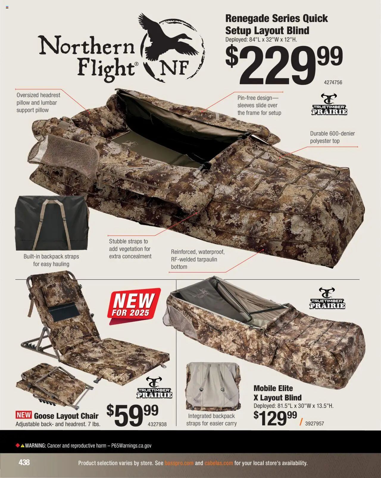 Cabela's Hunting Master 25 - valid from 11.08.2025 | Page: 438 | Products: Pillow, Chair, Backpack