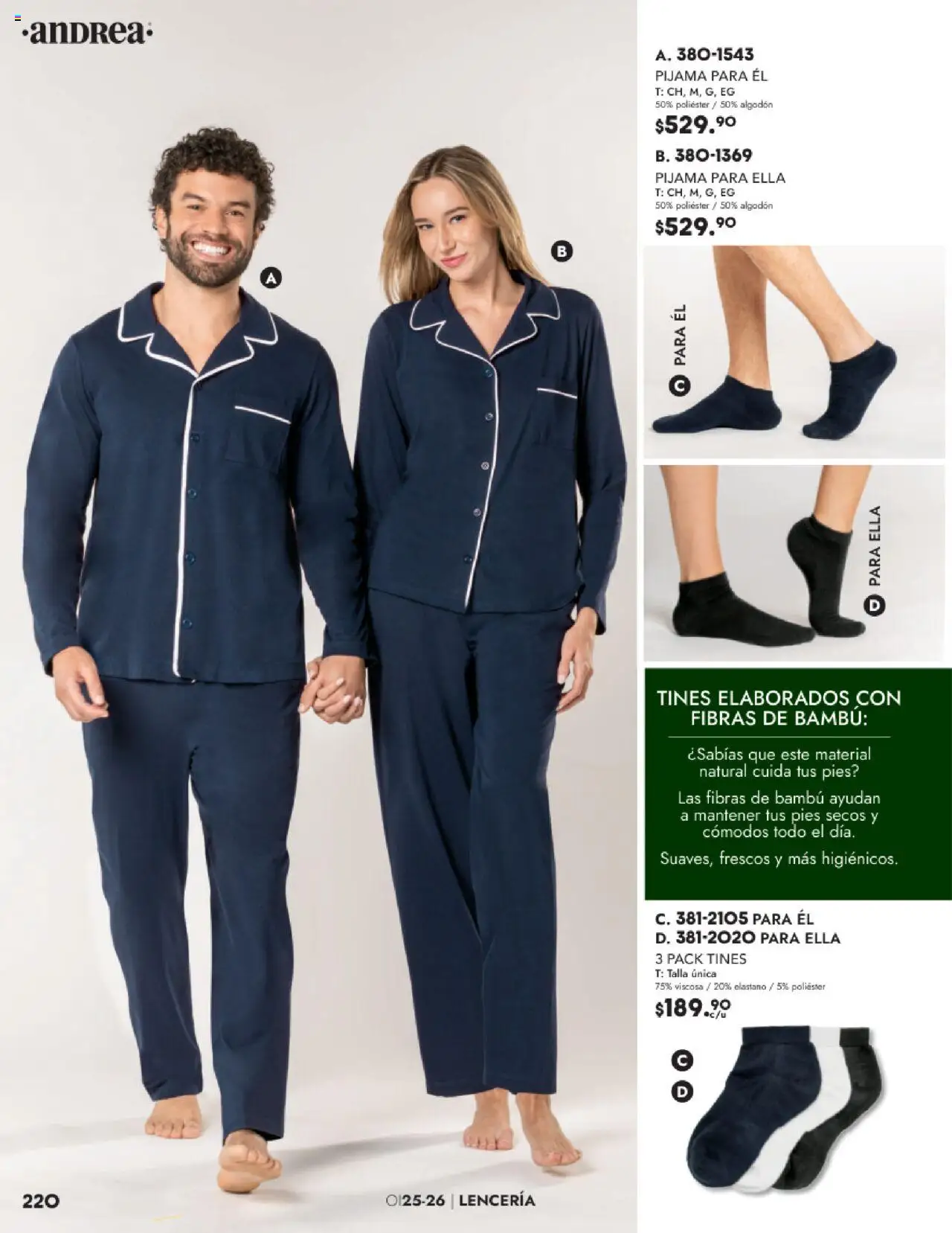 Nuevas ofertas de Andrea válidas en toda la República Mexicana desde el 24.08.2025. ¡Encuentra las mejores ofertas en Andrea - Catálogo Lancería, Vestir Interior! | Página: 56 | Productos: Pijama, Algodón, Lenceria