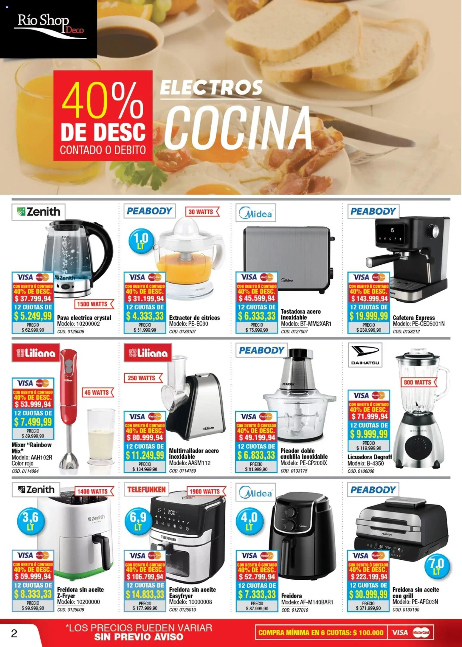 Río Shop Deco catálogo │ válido desde el 17.03.2026 | Página: 2 | Productos: Cocina, Pava, Aceite, Licuadora