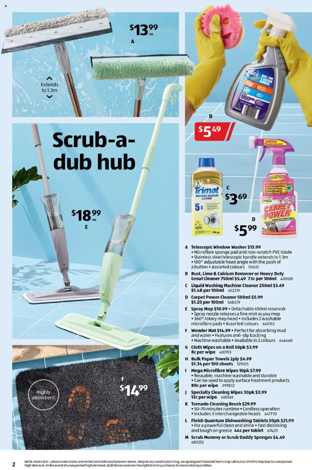Aldi catalogue - valid from 13.08.2025 | Page: 2 | Products: Cloth, Cleaner, Towels, Washing machine