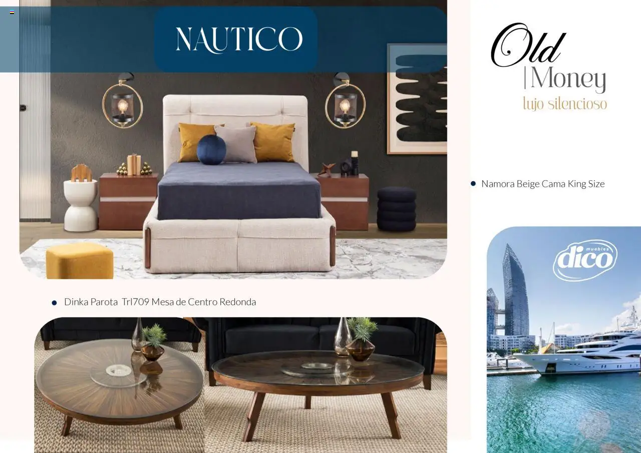 Nuevas ofertas de Muebles Dico válidas en toda la República Mexicana desde el 13.02.2025. ¡Encuentra las mejores ofertas en Muebles Dico catálogo Colección Old Money! | Página: 7 | Productos: Cama, Mesa de centro, Mesa