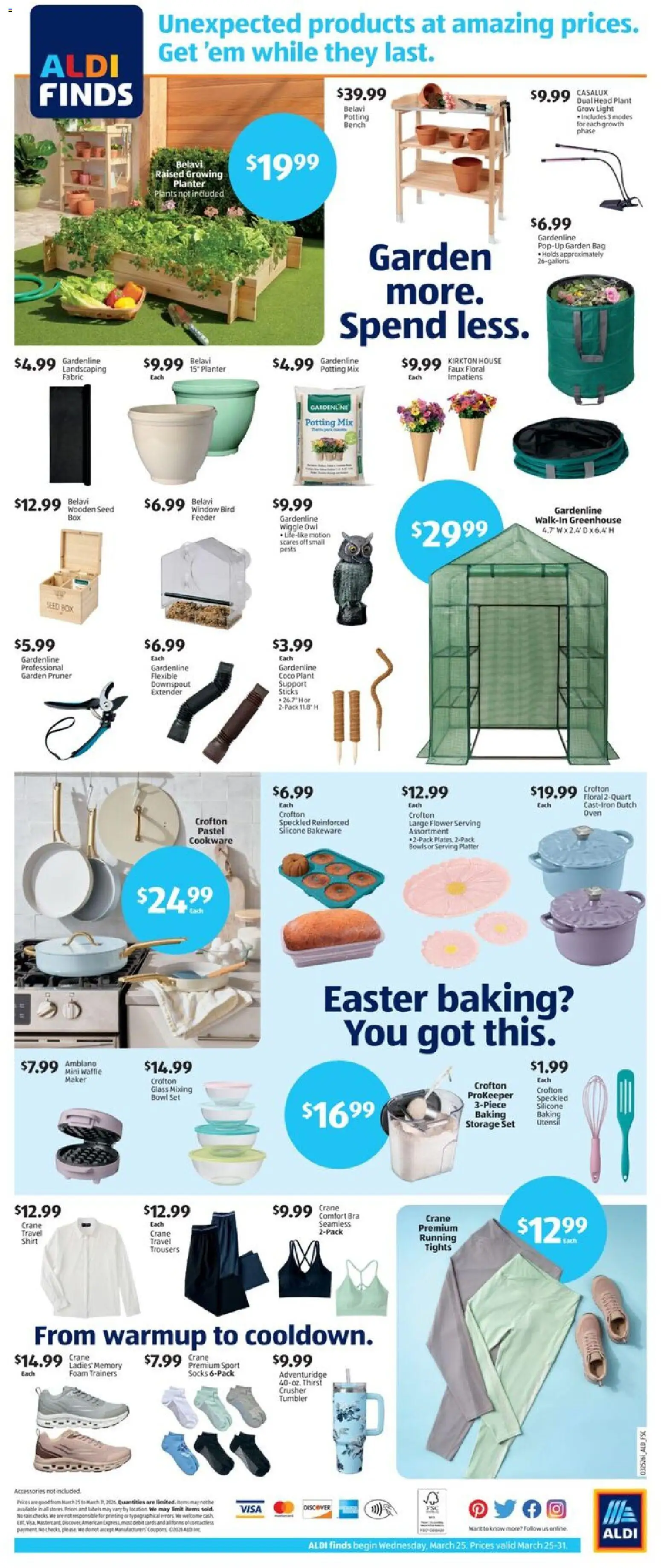 Aldi Weekly Ad - valid from 25.03.2026 | Page: 2 | Products: Pruner, Shirt, Socks, Bag