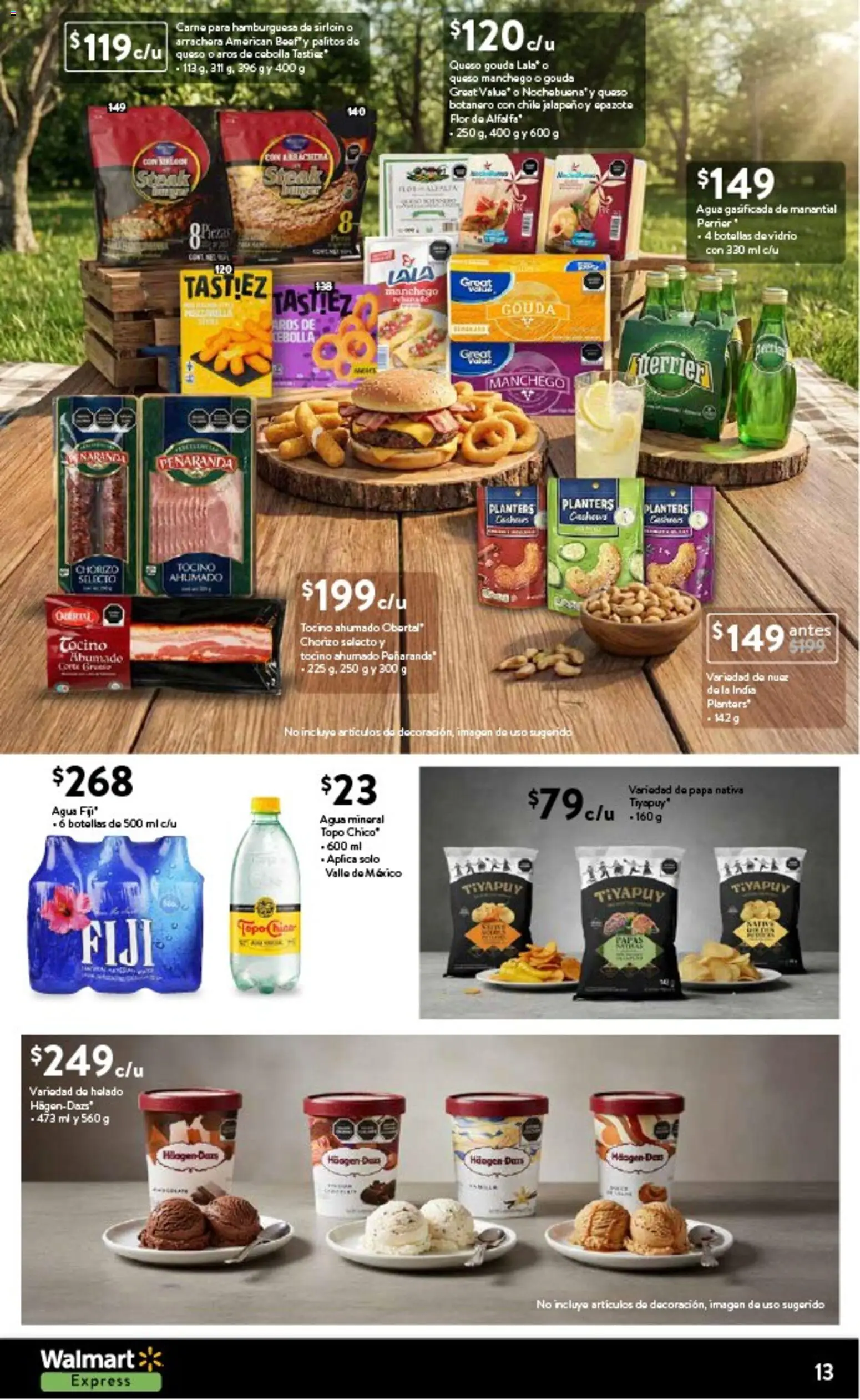 Nuevas ofertas de Walmart Express válidas en toda la República Mexicana desde el 12.02.2026. ¡Encuentra las mejores ofertas en Walmart Express folleto La frescura de temporada a precios bajos! | Página: 13 | Productos: Cebolla, Papa, Tocino, Agua