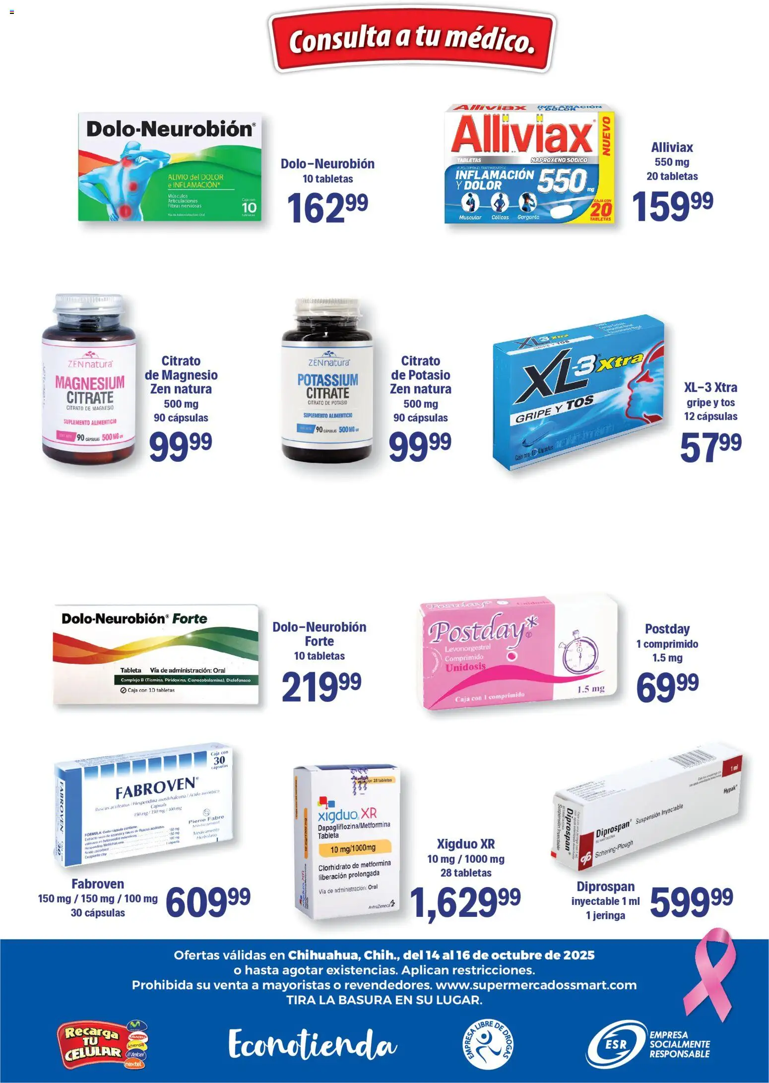 Nuevas ofertas de S-Mart válidas en toda la República Mexicana desde el 21.10.2025. ¡Encuentra las mejores ofertas en S-Mart folleto Ofertas de Feria Chihuahua! | Página: 6 | Productos: Caja, Tableta