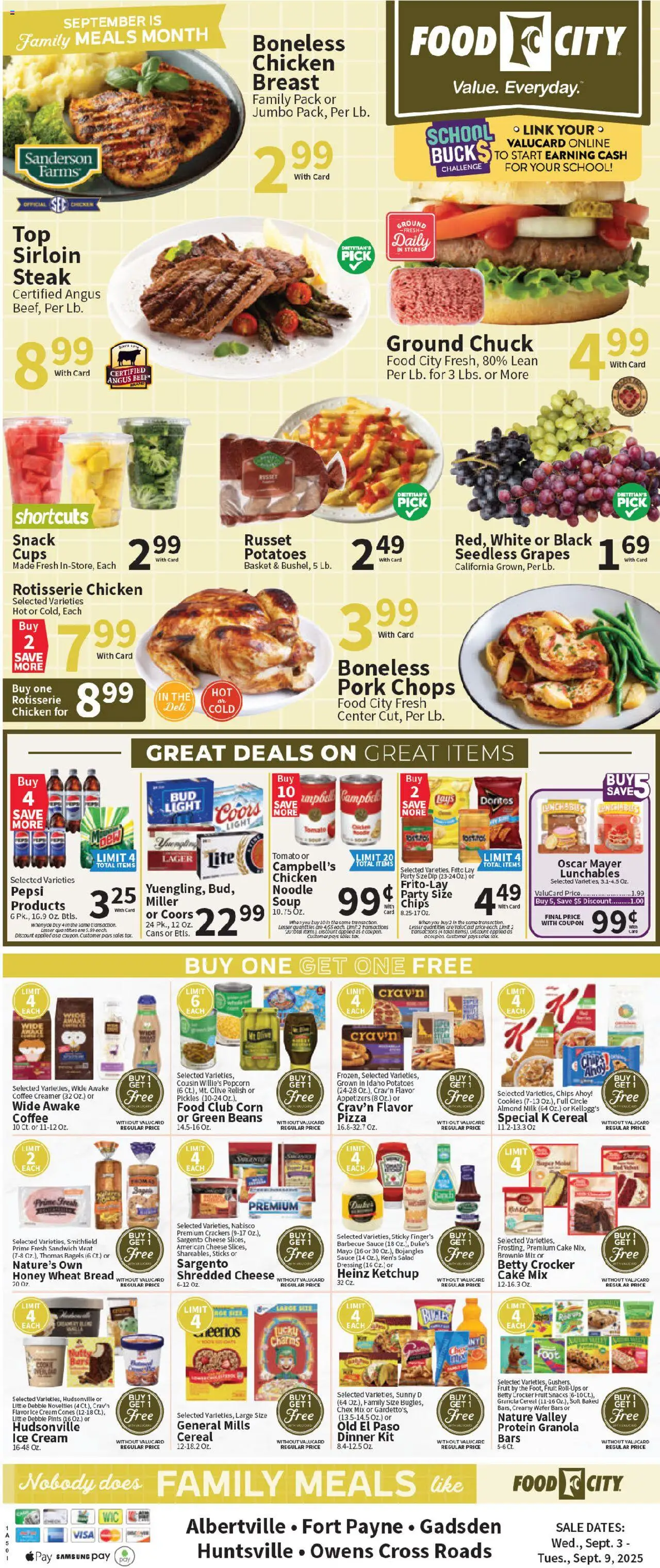 Food City Deals for days - valid from 05.09.2025 | Page: 3 | Products: Corn, Cream, Ice cream, Potatoes