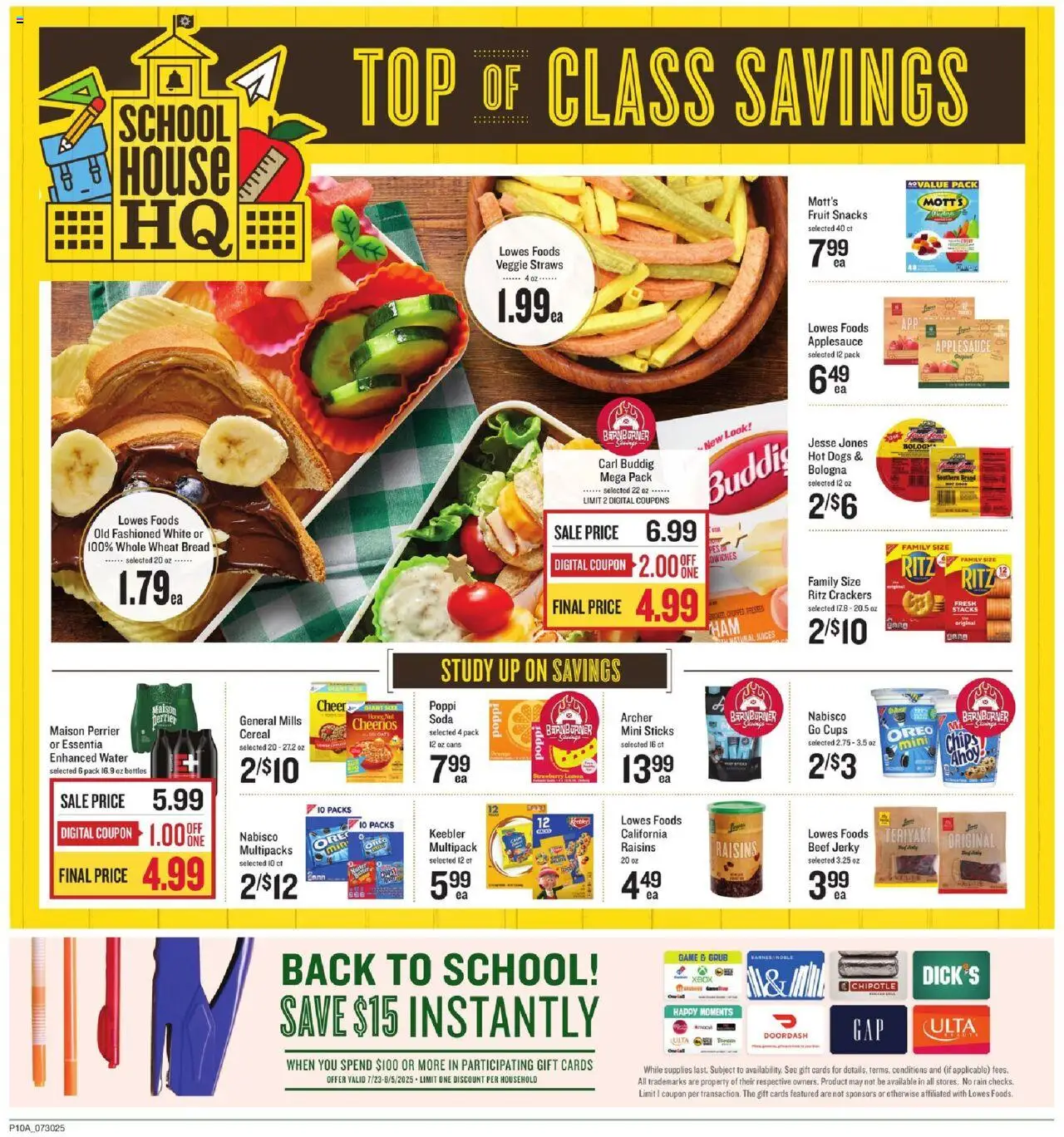 Lowes Foods Weekly Ad - valid from 30.07.2025 | Page: 13 | Products: Bread, Beef, Water, Xbox