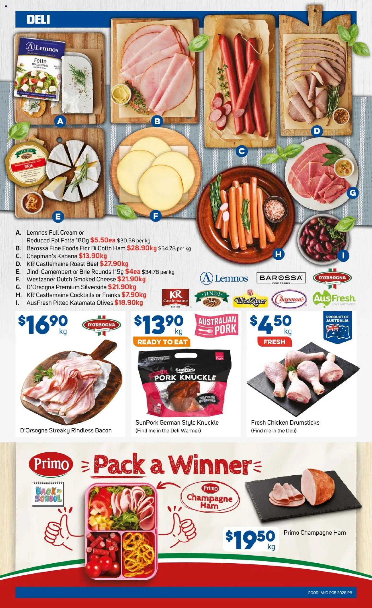 Foodland catalogue - valid from 28.01.2026 | Page: 8 | Products: Chicken, Beef, Olives, Cream