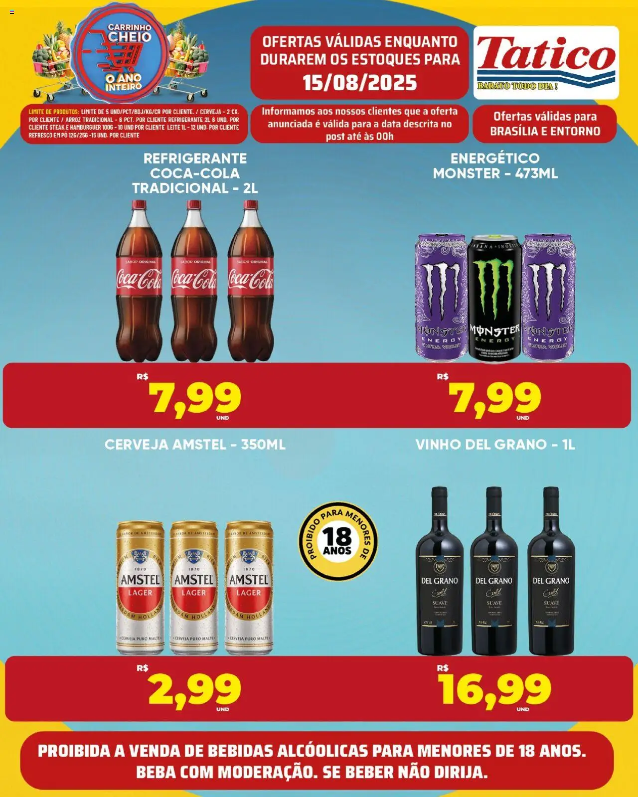 Tatico Folheto - válido de 15.08.2025 | Página: 14 | Produtos: Pó, Vinho, Refrigerante, Monster
