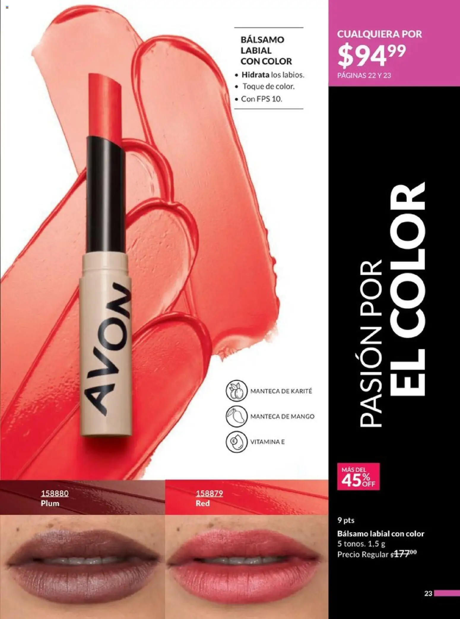 Nuevas ofertas de AVON válidas en toda la República Mexicana desde el 20.12.2025. ¡Encuentra las mejores ofertas en AVON campaña 1 2026! | Página: 28 | Productos: Mango, Bálsamo