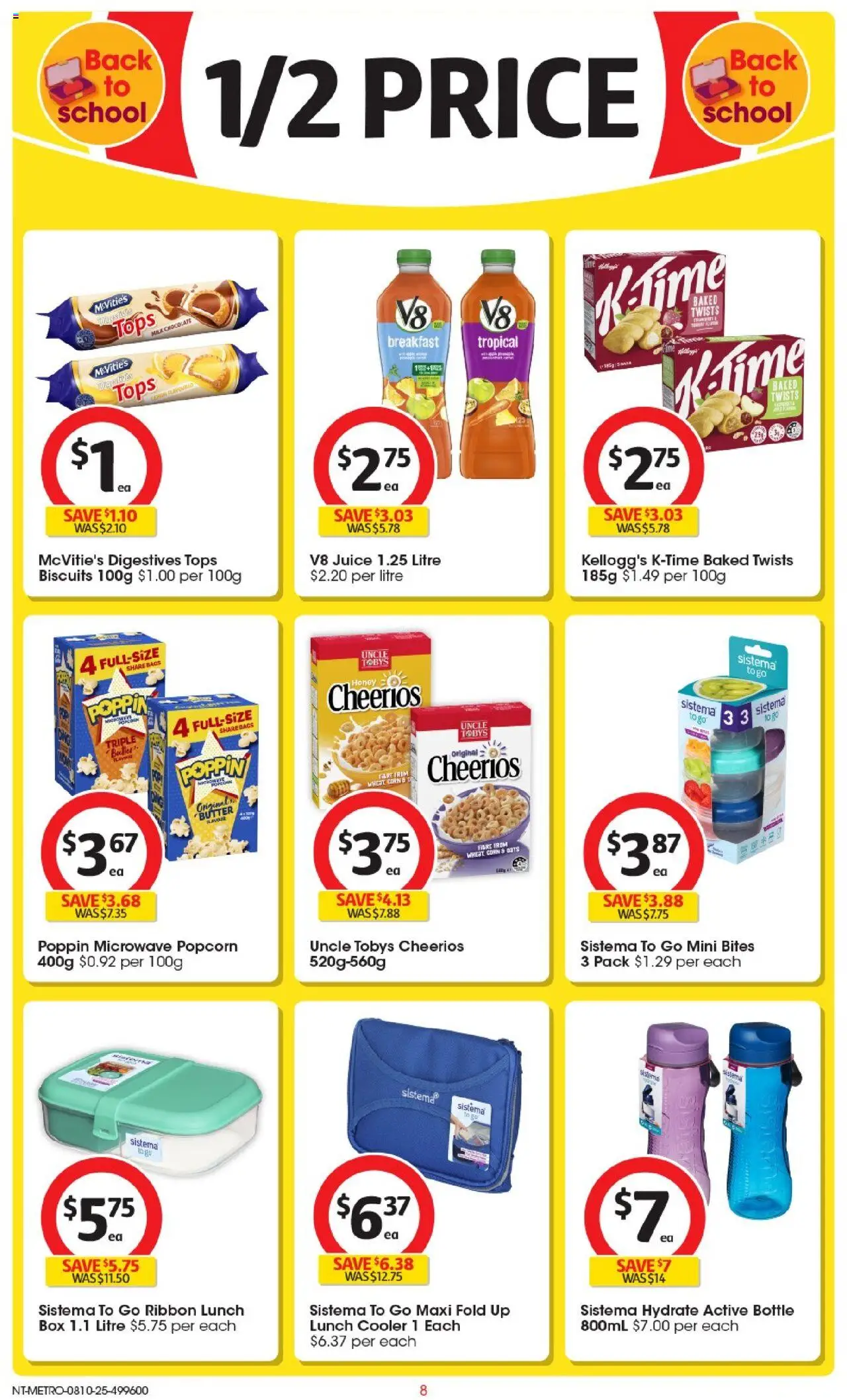 Coles catalogue - valid from 08.10.2025 | Page: 8 | Products: Box, Chocolate, Juice, Popcorn
