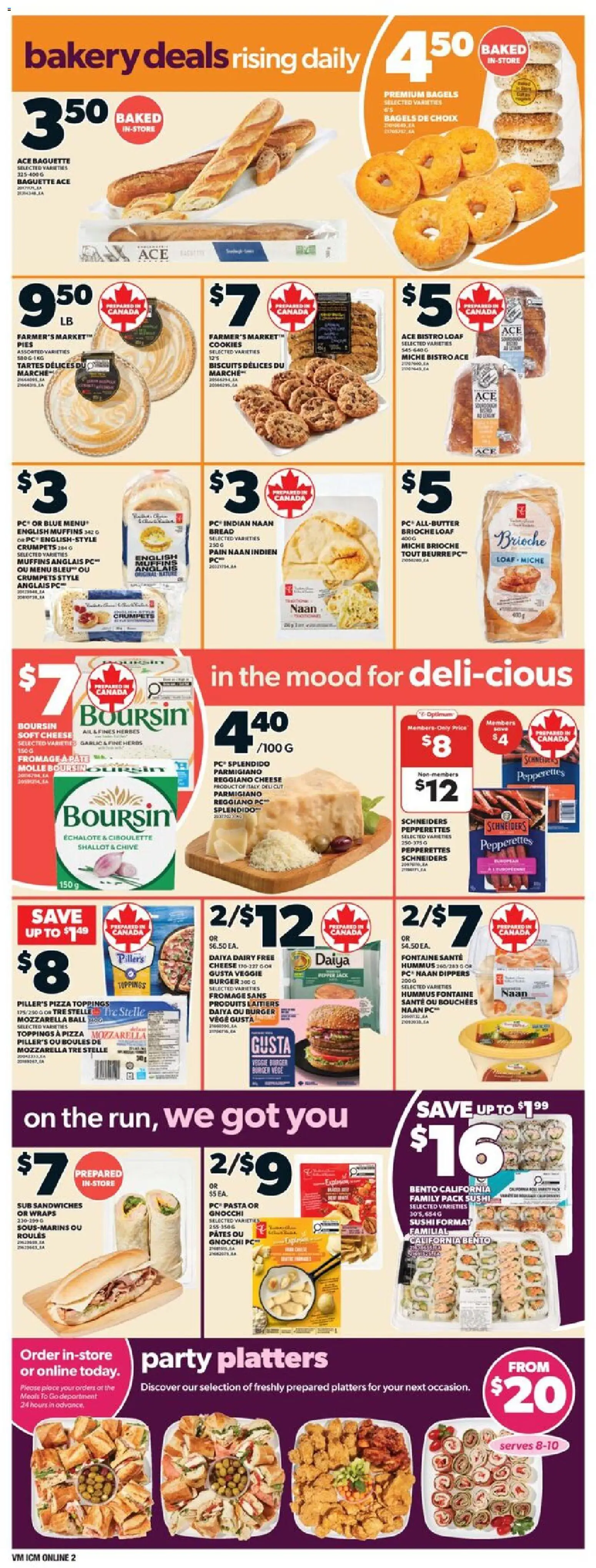 Valu Mart flyer valid from 16.04.2026 | Page: 4 | Products: Bakery, Cheese, Bread, Pizza