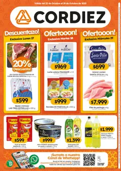 Vista previa Cordiez ofertas válido desde el 23.10.2025 | Página: 8 | Productos: Botella, Aceite, Leche, Queso