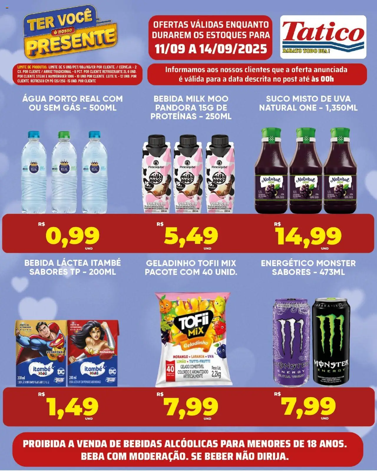 Tatico Folheto - válido de 11.09.2025 | Página: 3 | Produtos: Refresco, Leite, Refrigerante, Monster