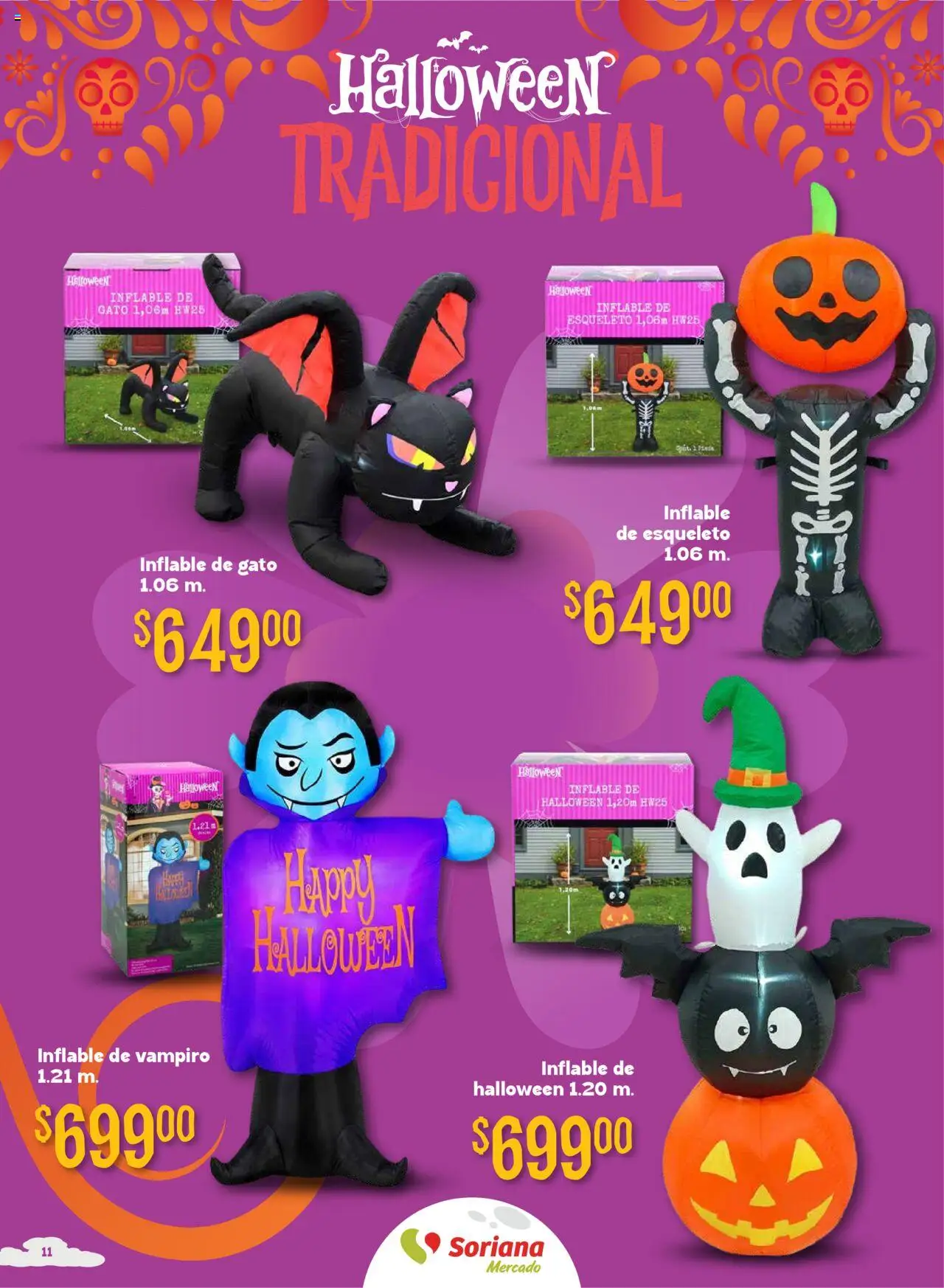 Nuevas ofertas de Soriana válidas en toda la República Mexicana desde el 25.09.2025. ¡Encuentra las mejores ofertas en Soriana - Halloween y Día de Muertos Mercado Nacional! | Página: 11