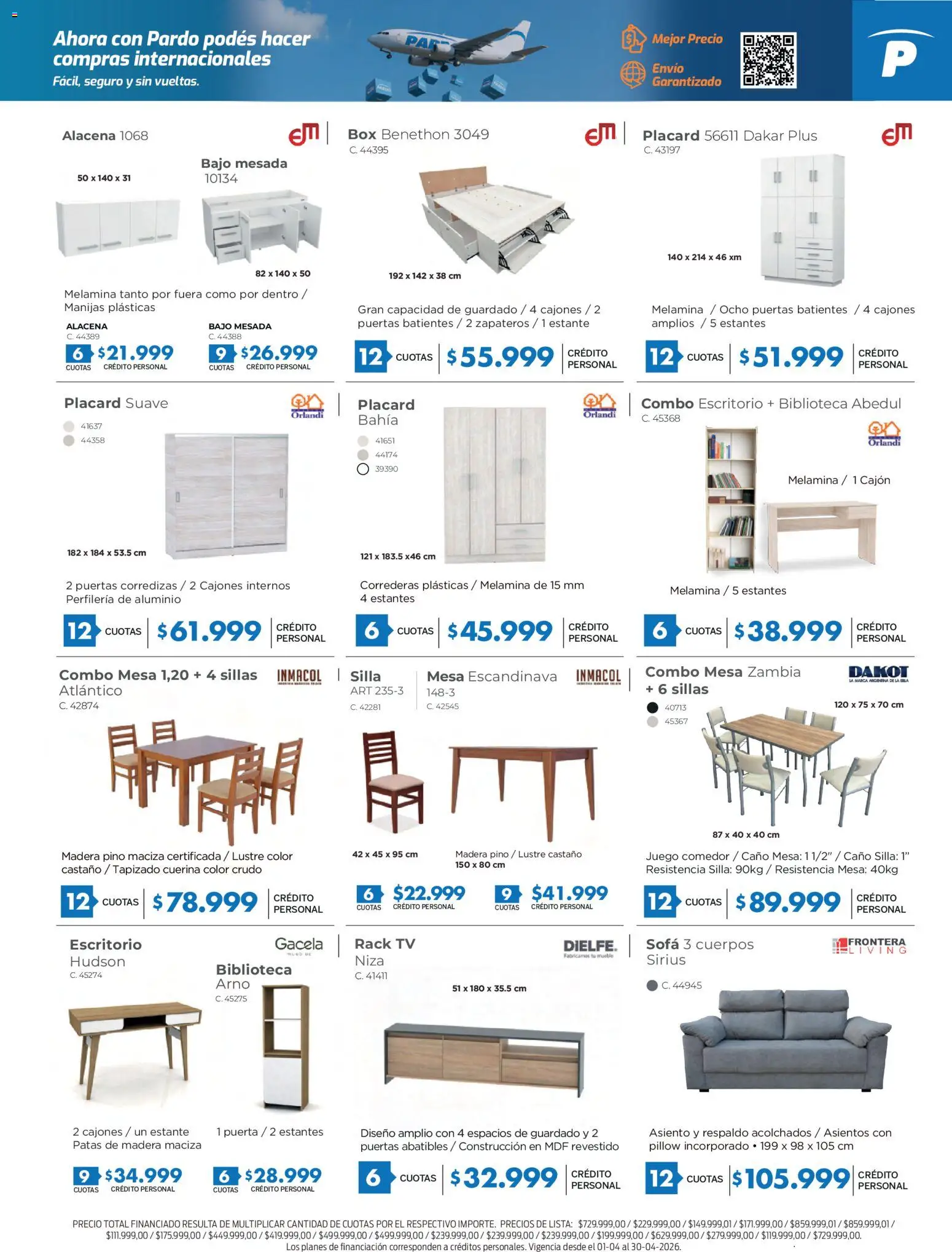 Pardo catálogo │ válido desde el 08.04.2026 | Página: 11 | Productos: Placard, Estantes, Escritorio, Silla