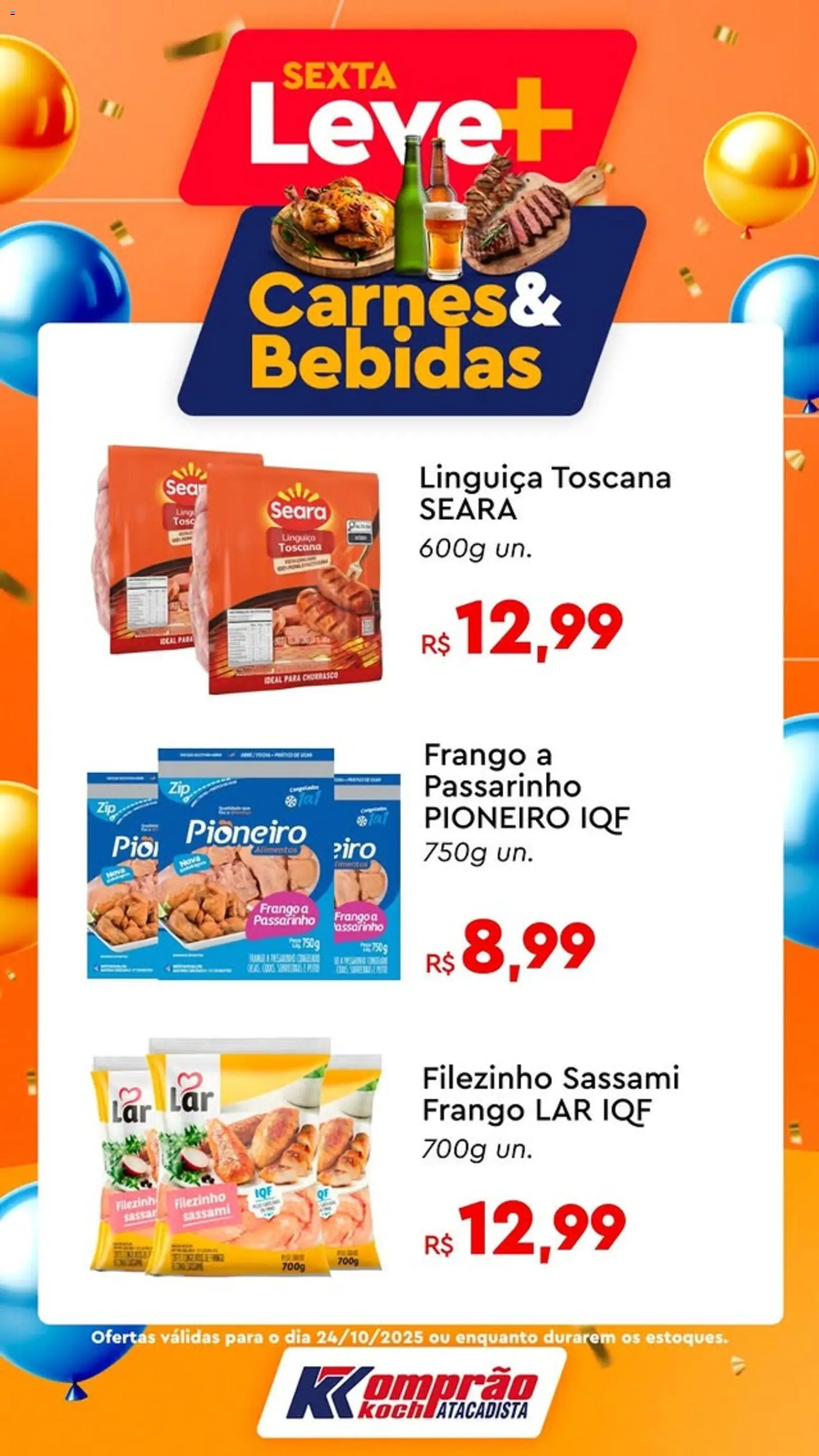 Komprao Atacadista Folheto - válido de 24.10.2025 | Página: 1 | Produtos: Linguiça, Frango
