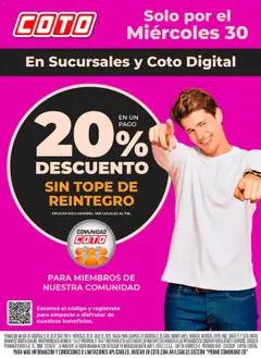 Vista previa Coto 20% de descuento válido desde el 30.07.2025