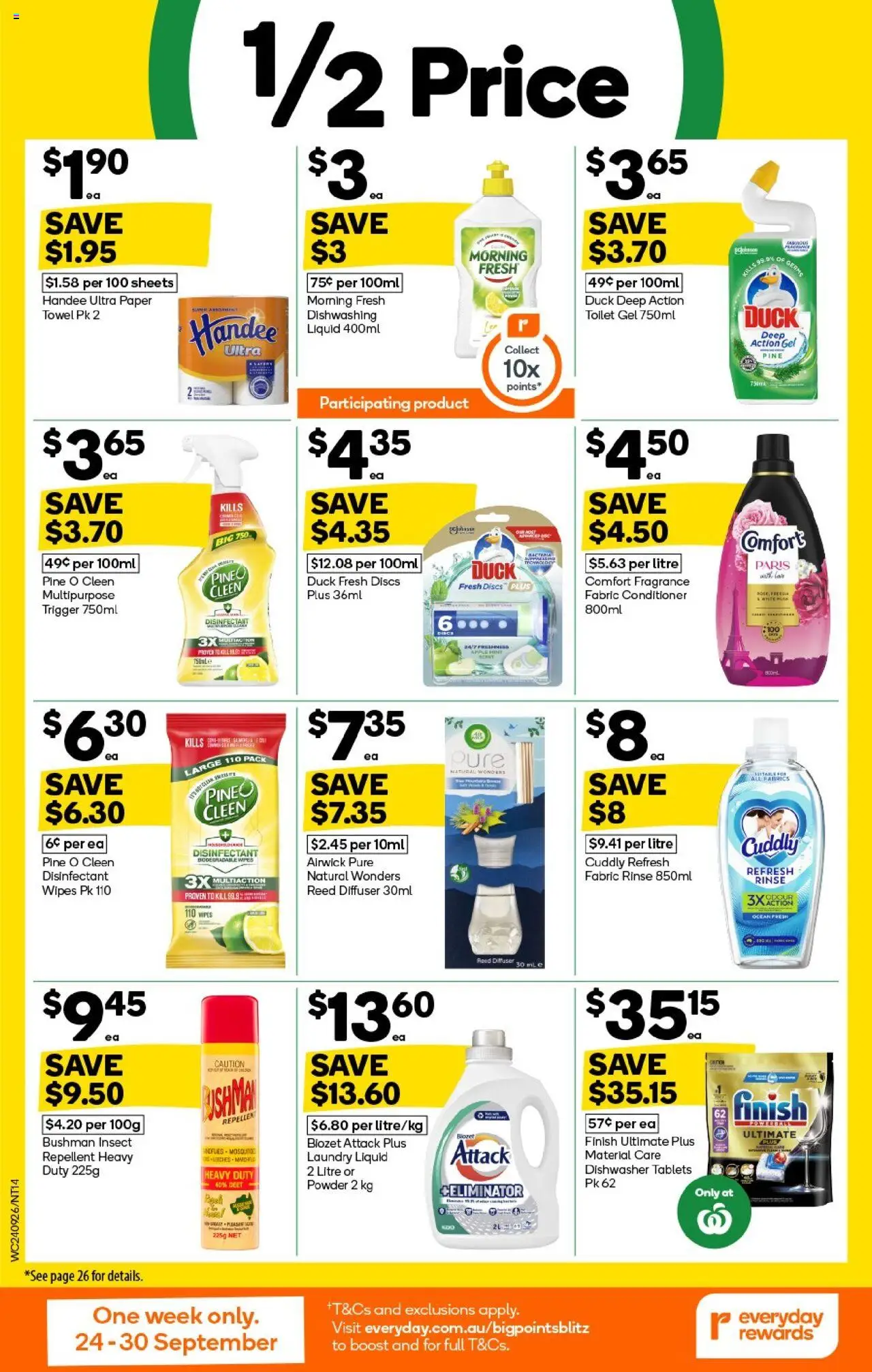 Woolworths catalogue - valid from 24.09.2025 | Page: 14 | Products: Conditioner, Dishwasher tablets, Dishwasher, Tablets