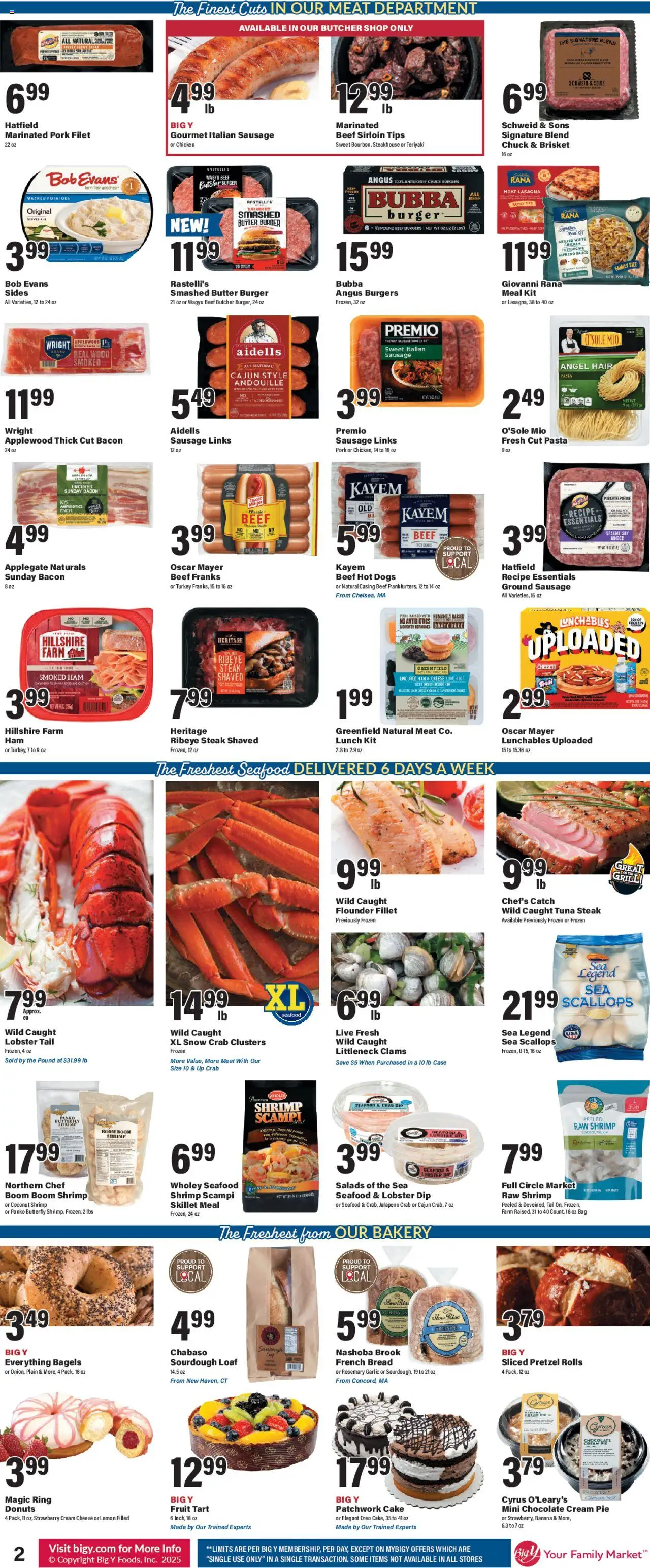 Big Y Weekly Ad - valid from 21.08.2025 | Page: 3 | Products: Bread, Ham, Sauce, Bag