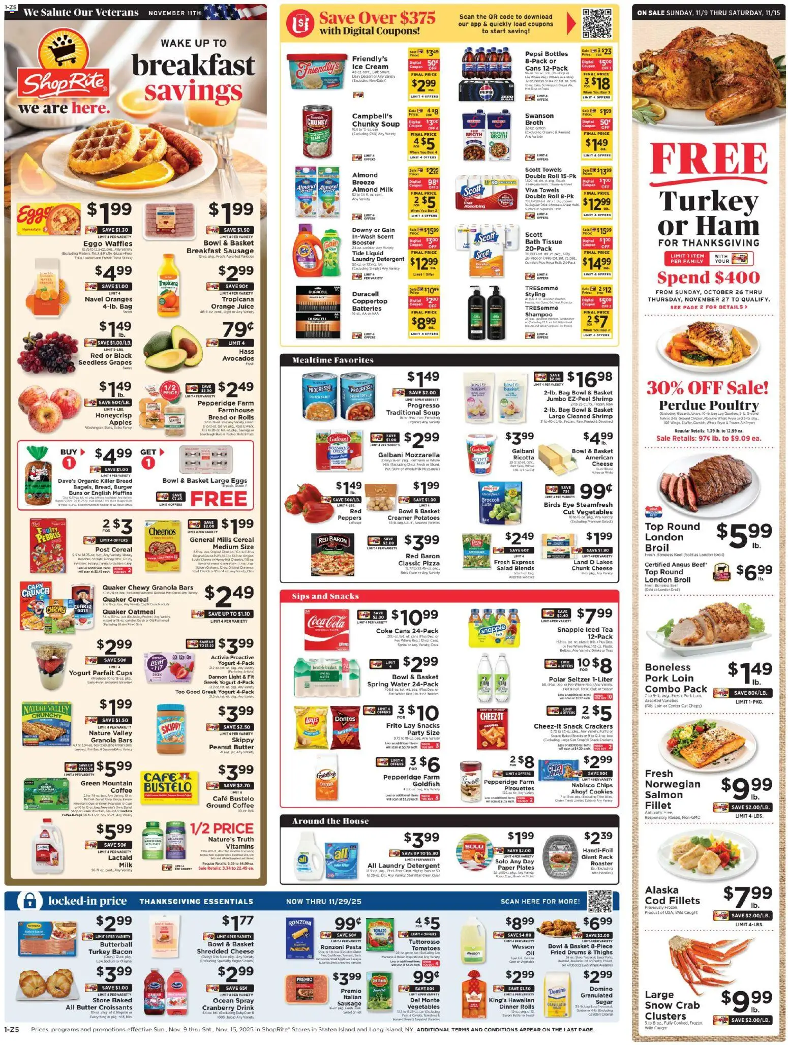 ShopRite Weekly Ad 2 - valid from 09.11.2025 | Page: 1 | Products: Bath, Milk, Apples, Sausage